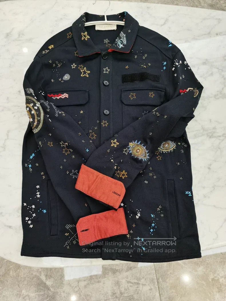 Valentino Valentino Cosmic starry sky three-dimensional embroidered Size US M / EU 48-50 / 2 - 2 Thumbnail