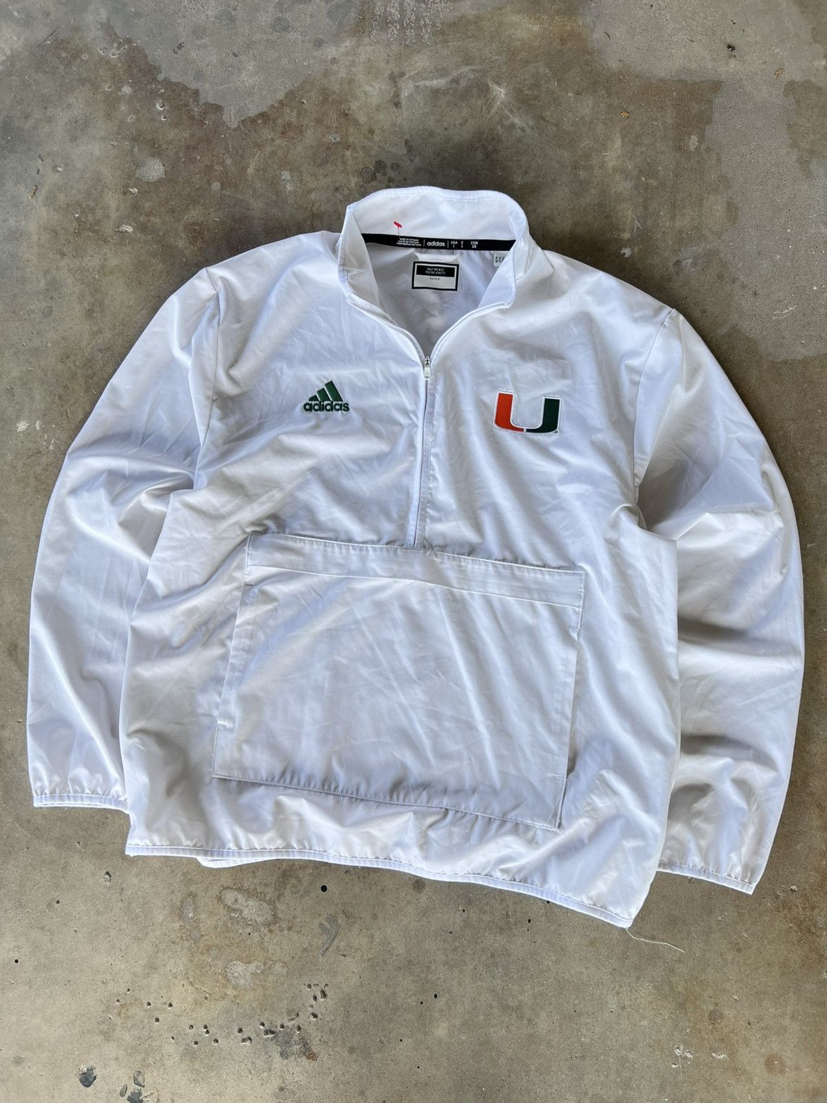 Adidas Vintage Adidas Miami Hurricanes Zip Up Light Jacket Size US L / EU 52-54 / 3 - 1 Thumbnail
