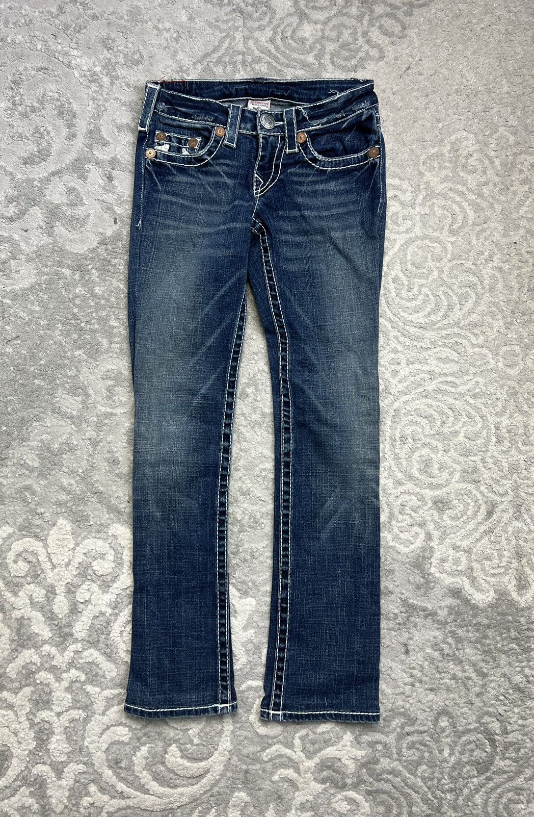 True Religion True Religion Y2K Jeans Vintage Avant Garde Japan Style Low Size 23" - 2 Thumbnail
