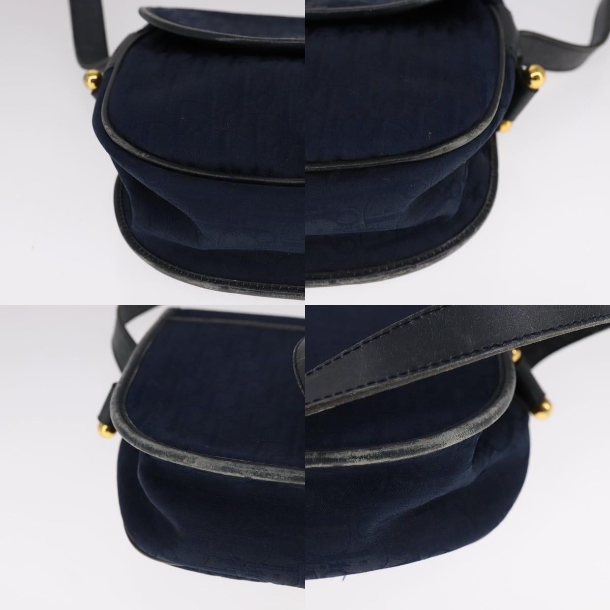 Dior DIOR Trotter Canvas Shoulder Bag Navy Size ONE SIZE - 10 Thumbnail