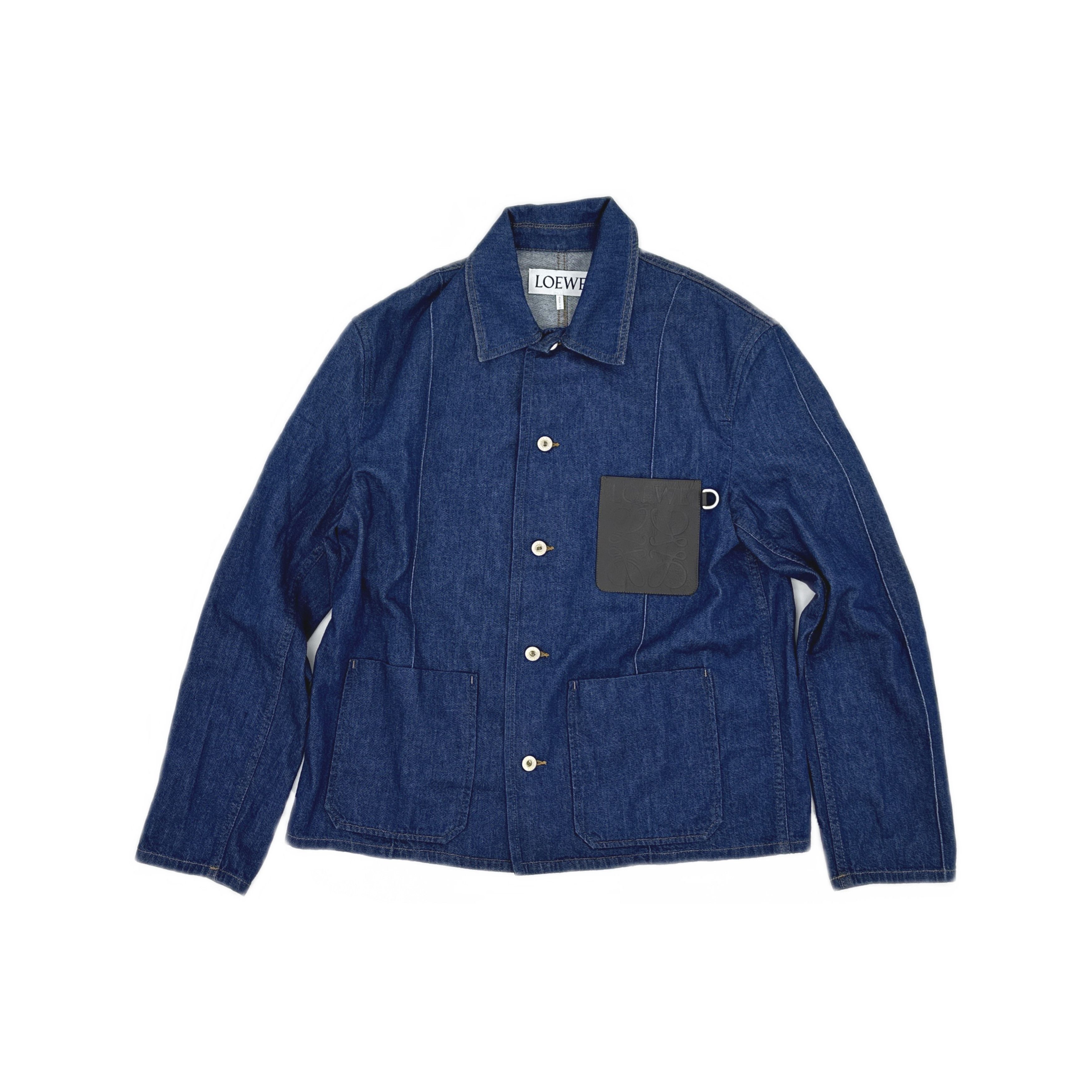 Loewe Loewe Anagram Leather Patch Denim Jacket Size S Size US S / EU 44-46 / 1 - 1 Thumbnail