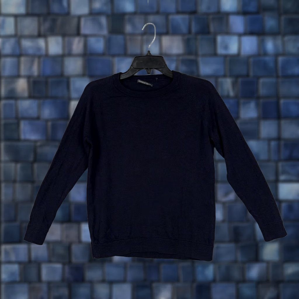 Vintage Caroline Grace Sweater Womens XS Blue Cotton Cashmere Newport Graphic Pullover Shirt Size XS / US 0-2 / IT 36-38 - 1 Thumbnail