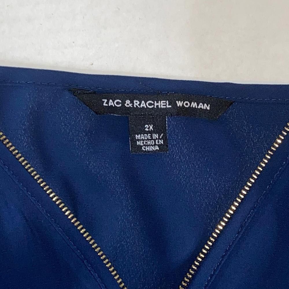 Designer Zac & Rachel Woman Zipper Collar Tunic, Plus 2X Size XXL / US 16-18 / IT 52-54 - 9 Thumbnail