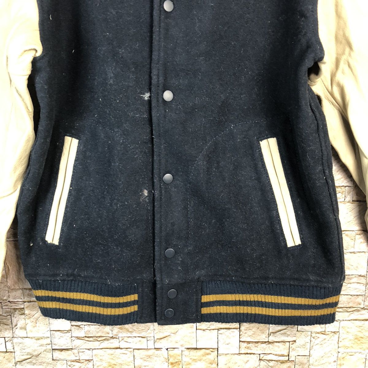 Beams Plus × Vintage Beams Brown Bombers varsity Jacket #A828 Size US M / EU 48-50 / 2 - 6 Thumbnail