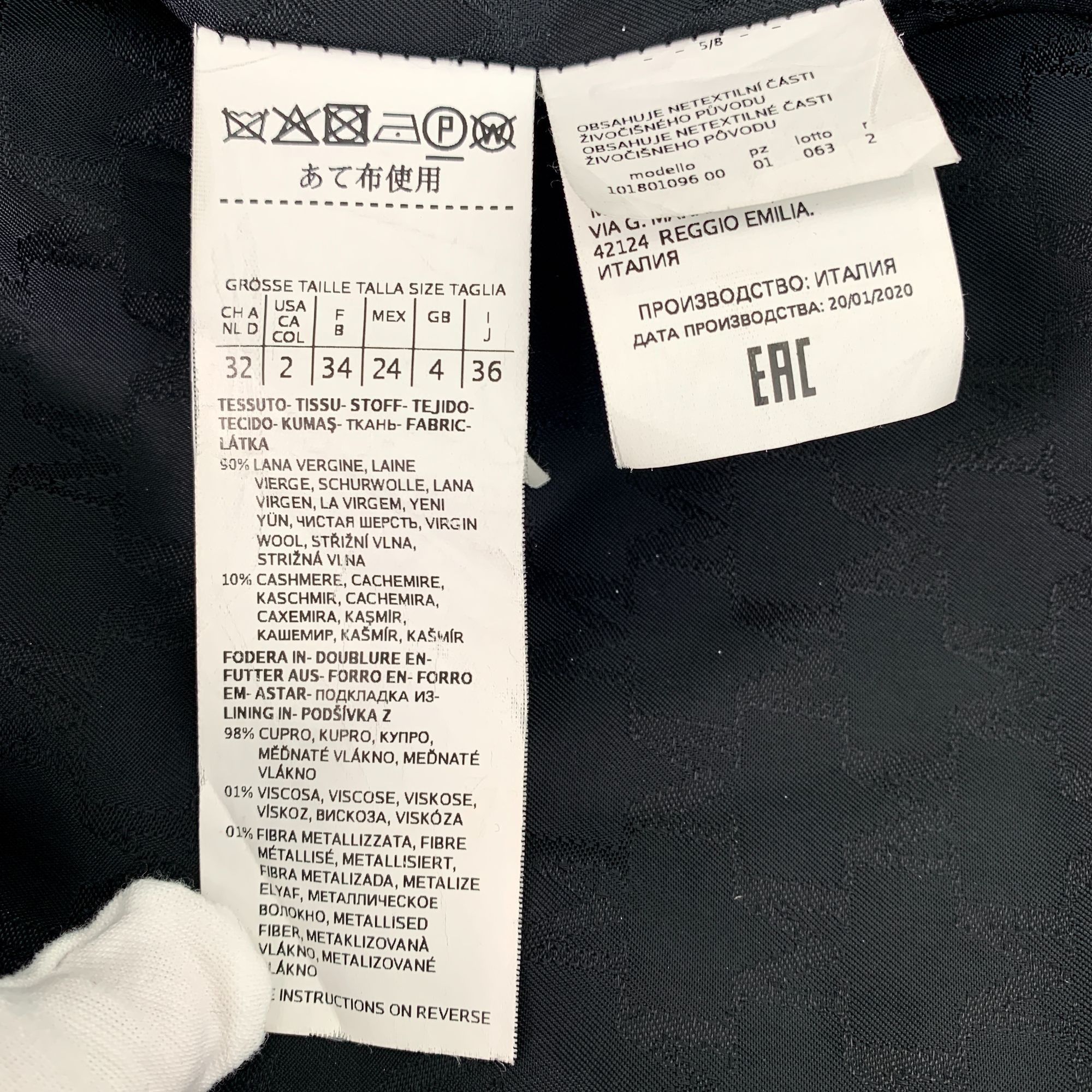 Max Mara MaxMara Double-Breasted Belted Wool & Cashmere Coat Black XS Size XS / US 0-2 / IT 36-38 - 3 Thumbnail