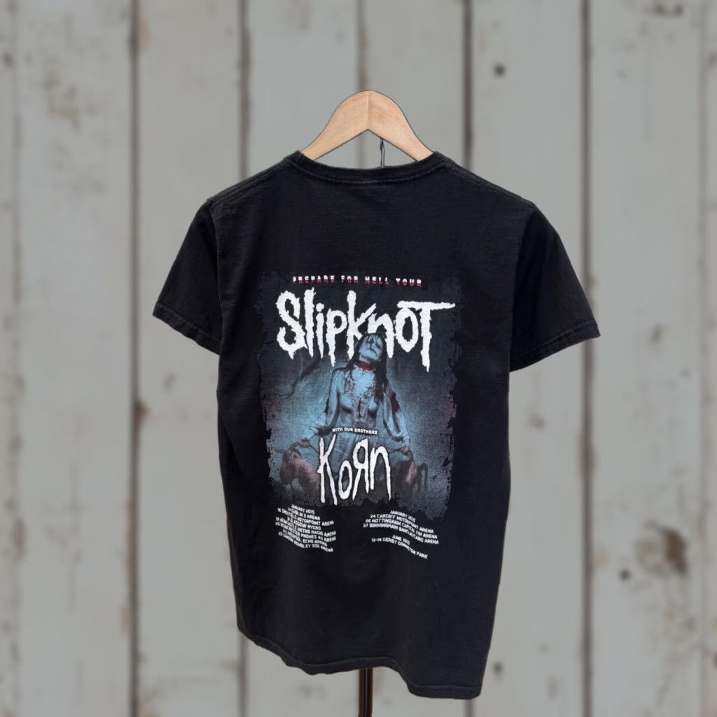 Fruit Of The Loom VINTAGE Slipknot Korn Prepare For Hell Tour 2015 T-Shirt M Black Mens Shirt Size US M / EU 48-50 / 2 - 1 Thumbnail