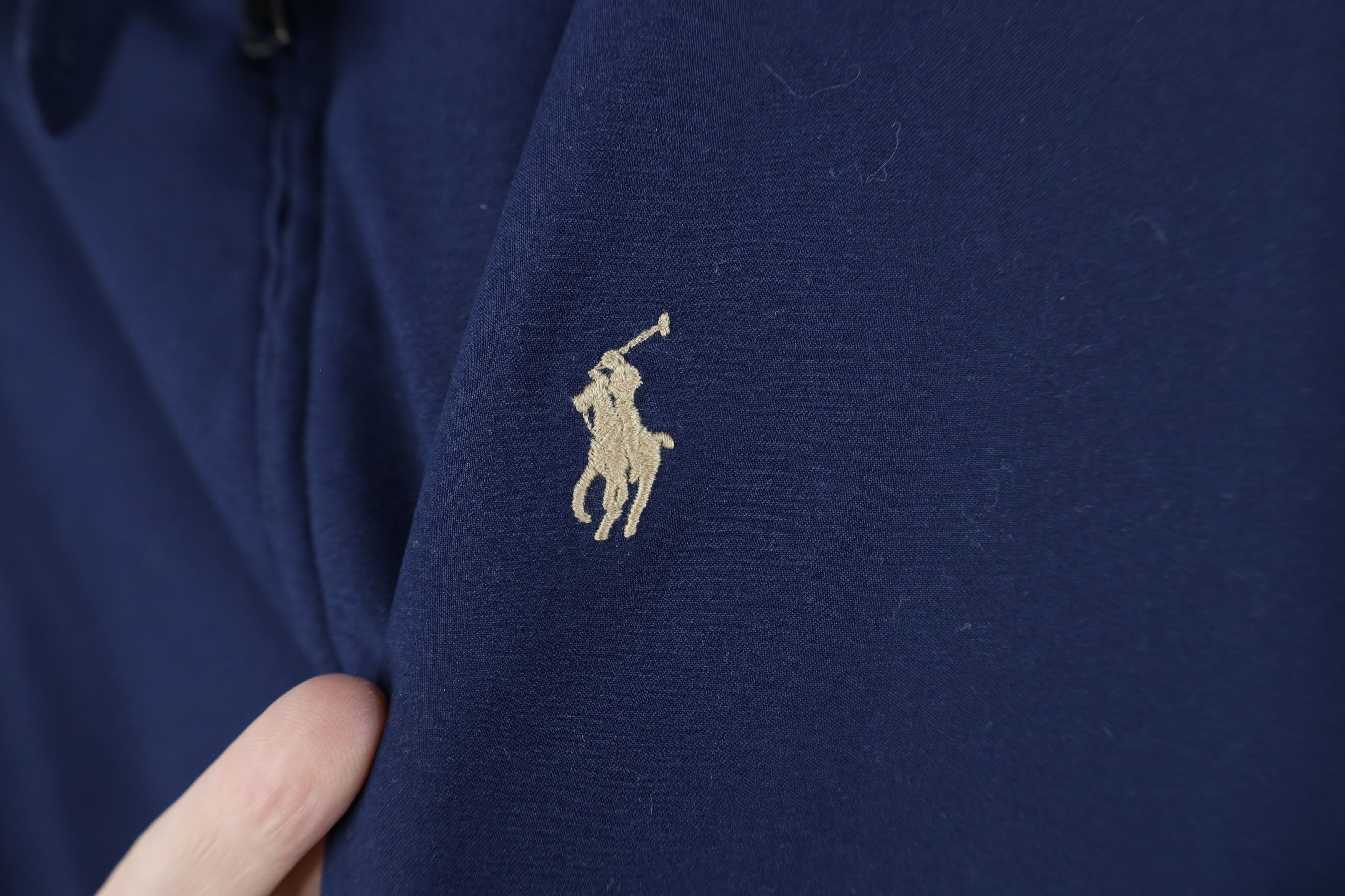 Ralph Lauren Vintage 90s Ralph Lauren Microfiber Bomber Jacket Navy Blue Size US XL / EU 56 / 4 - 4 Thumbnail