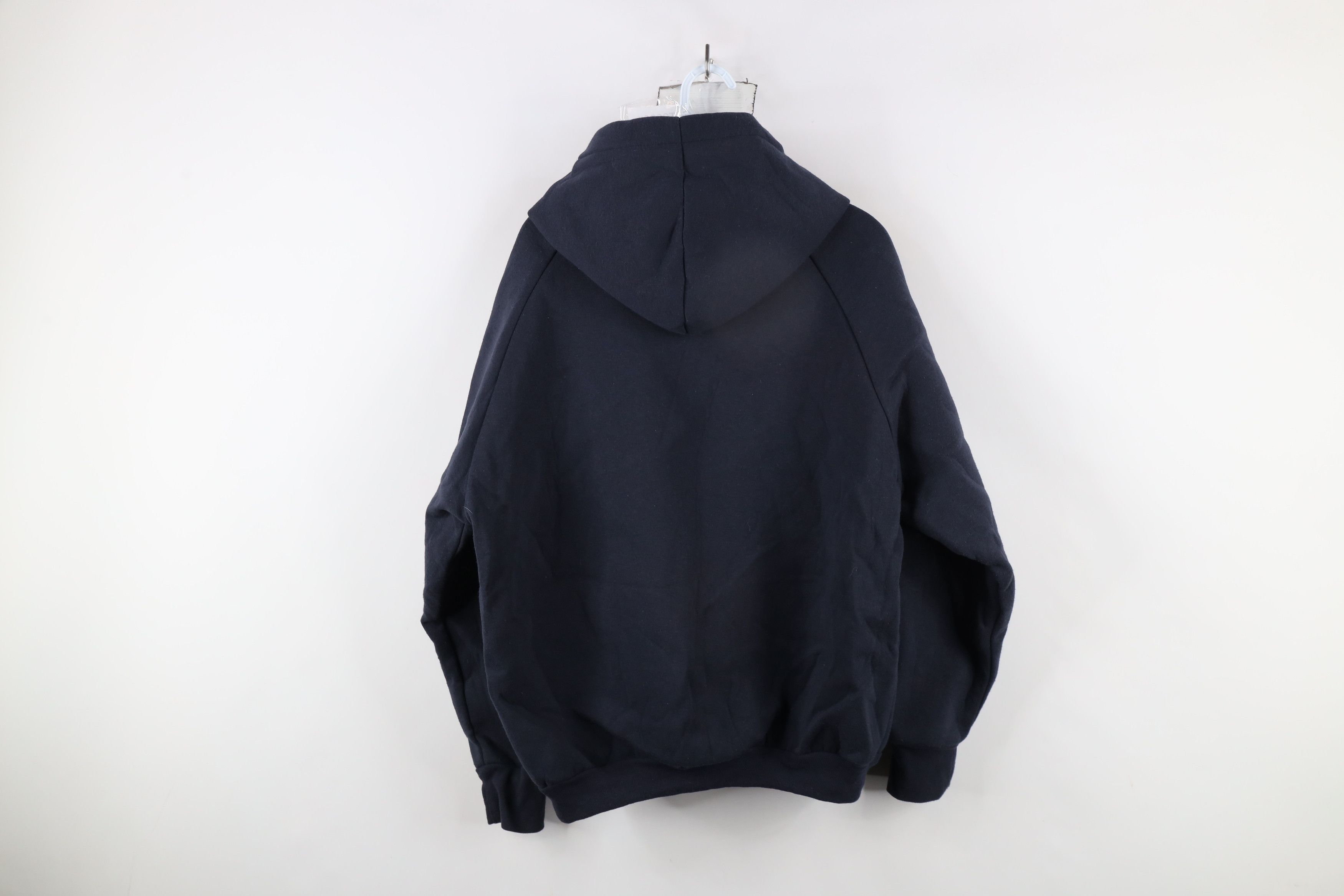 Vintage Vintage 90s Streetwear Flocked Fleece Full Zip Hoodie USA Size US S / EU 44-46 / 1 - 10 Thumbnail