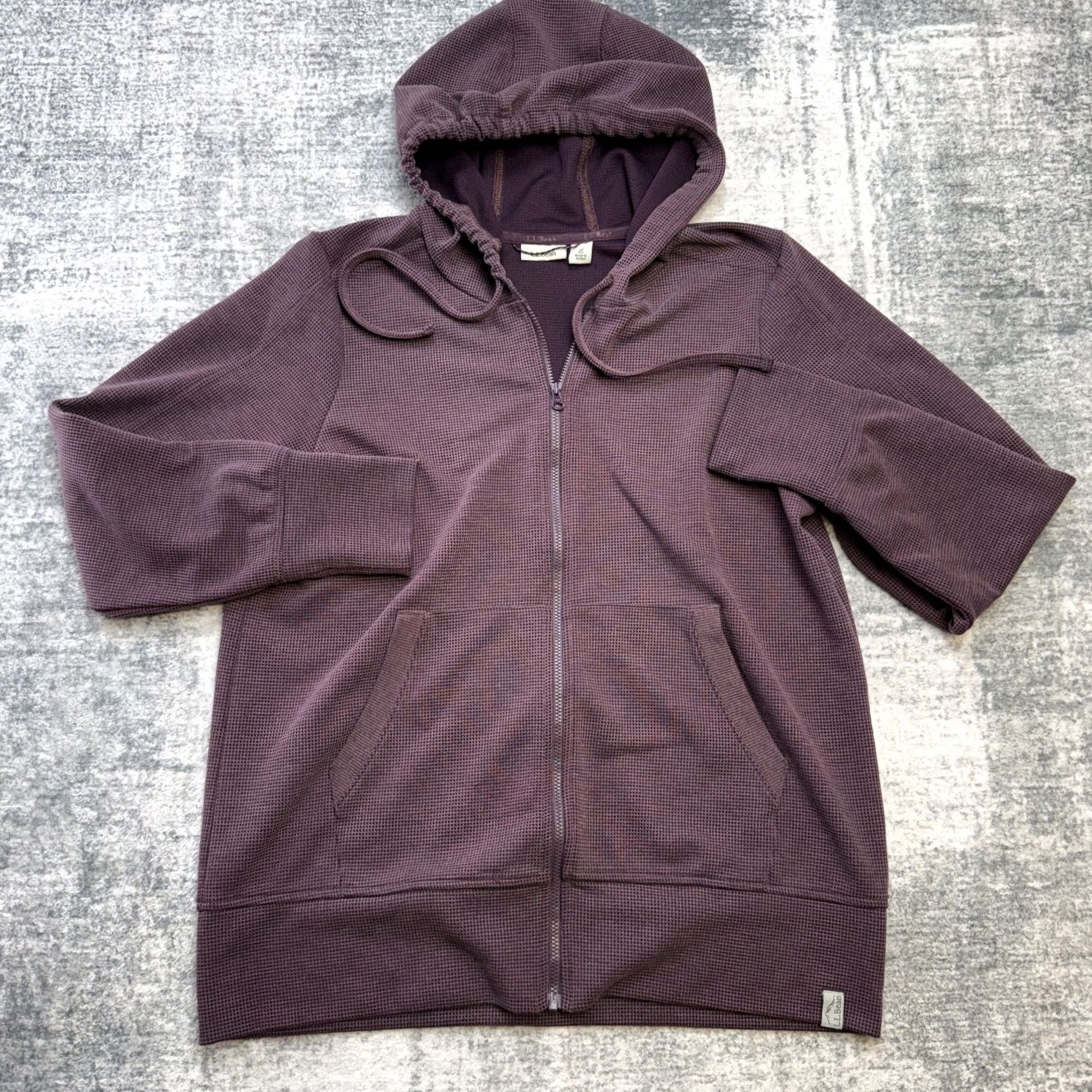 Vintage L.L. Bean Jacket Womens Medium Eggplant Mountainside Micro Waffle Jacket Hiking Size L / US 10 / IT 46 - 2 Thumbnail