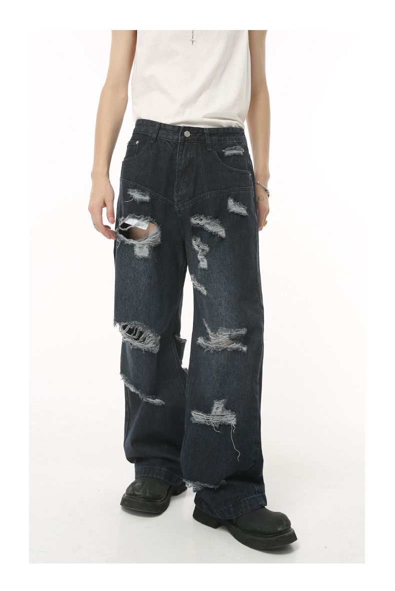 Japanese Brand American retro loose ripped high street hip-hop jeans Size US 32 / EU 48 - 1 Thumbnail
