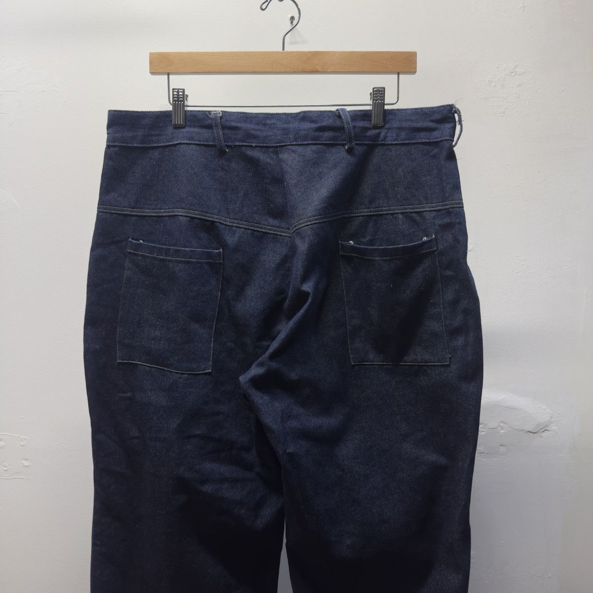 Vintage 80s Dark Wash Baggy Wide Leg Denim Jeans ERD Grunge Chrome Size US 37 - 11 Thumbnail