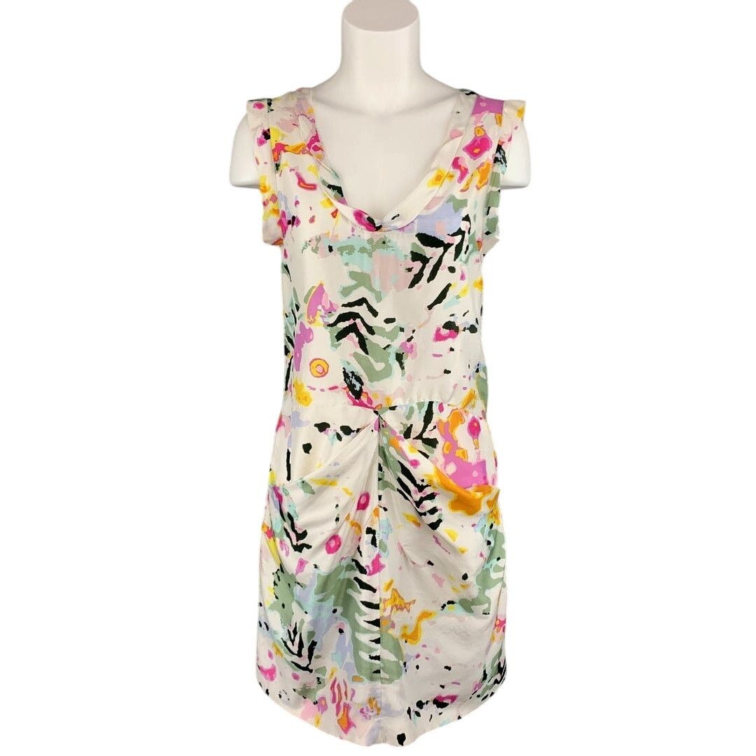 THAKOON Thakoon White Floral Sleeveless Silk Sheath Mini Dress 6 Size M / US 6-8 / IT 42-44 - 1 Thumbnail