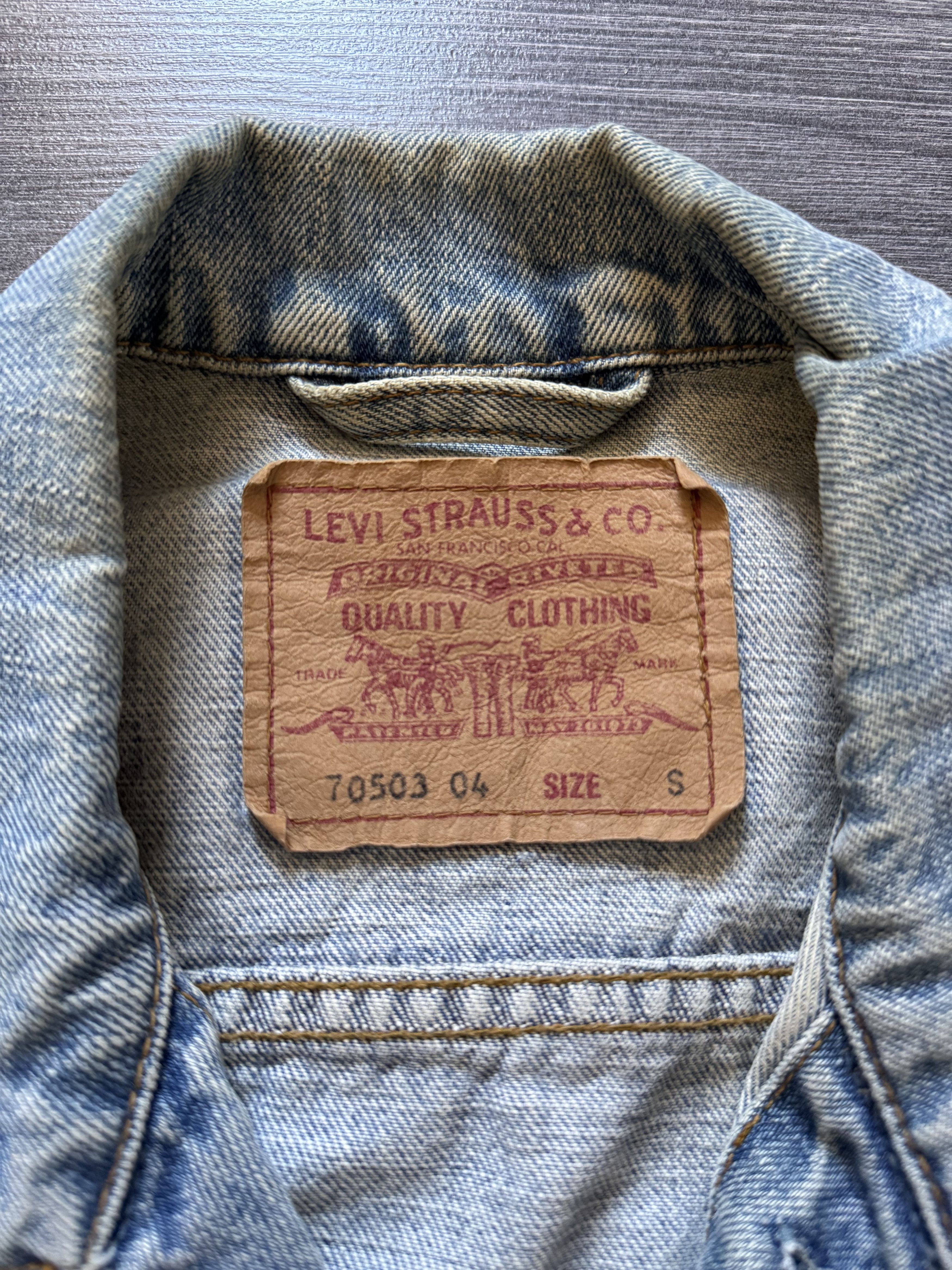 Levi's × Levi's Vintage Clothing × Vintage 90s Vintage Levis Denim Trucker Jacket Size US XS / EU 42 / 0 - 6 Thumbnail