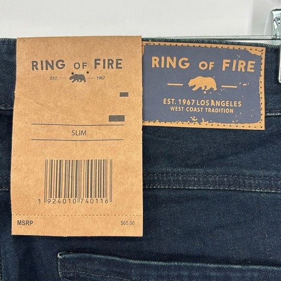 Ring Of Fire Ring of Fire Edge Slim Fit Dark Wash Jeans Men’s 30”x30” Size US 30 / EU 46 - 11 Thumbnail