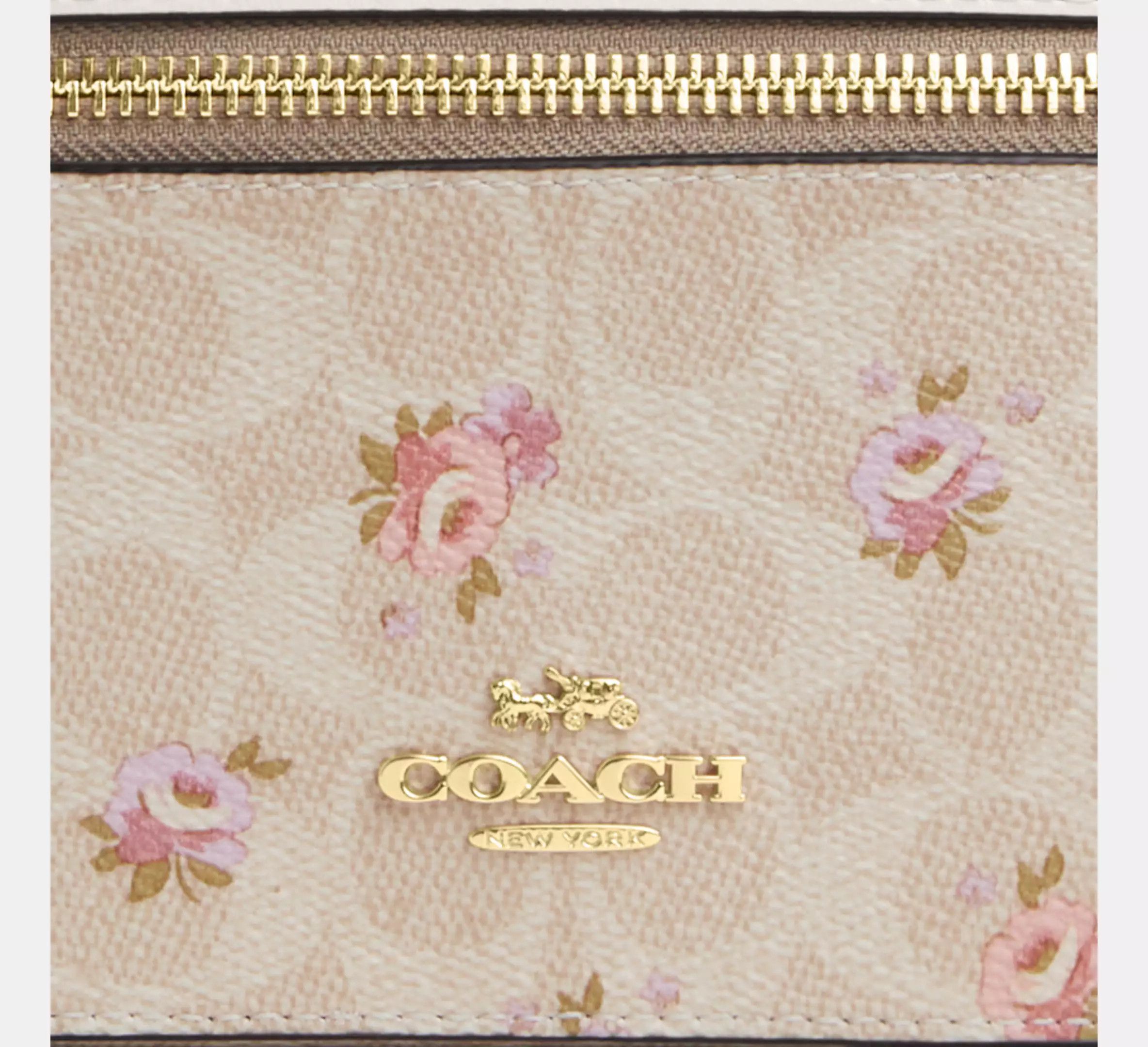 Coach Cosmetic Case In Signature Canvas With Floral Print CAP14 Size ONE SIZE - 9 Thumbnail