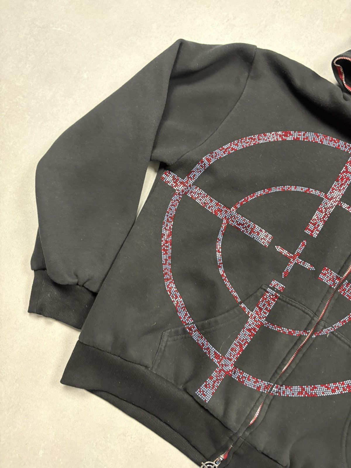 Named Collective Named Collective Rhinestone Target Zip Hoodie Cyber Y2K Size US M / EU 48-50 / 2 - 3 Thumbnail