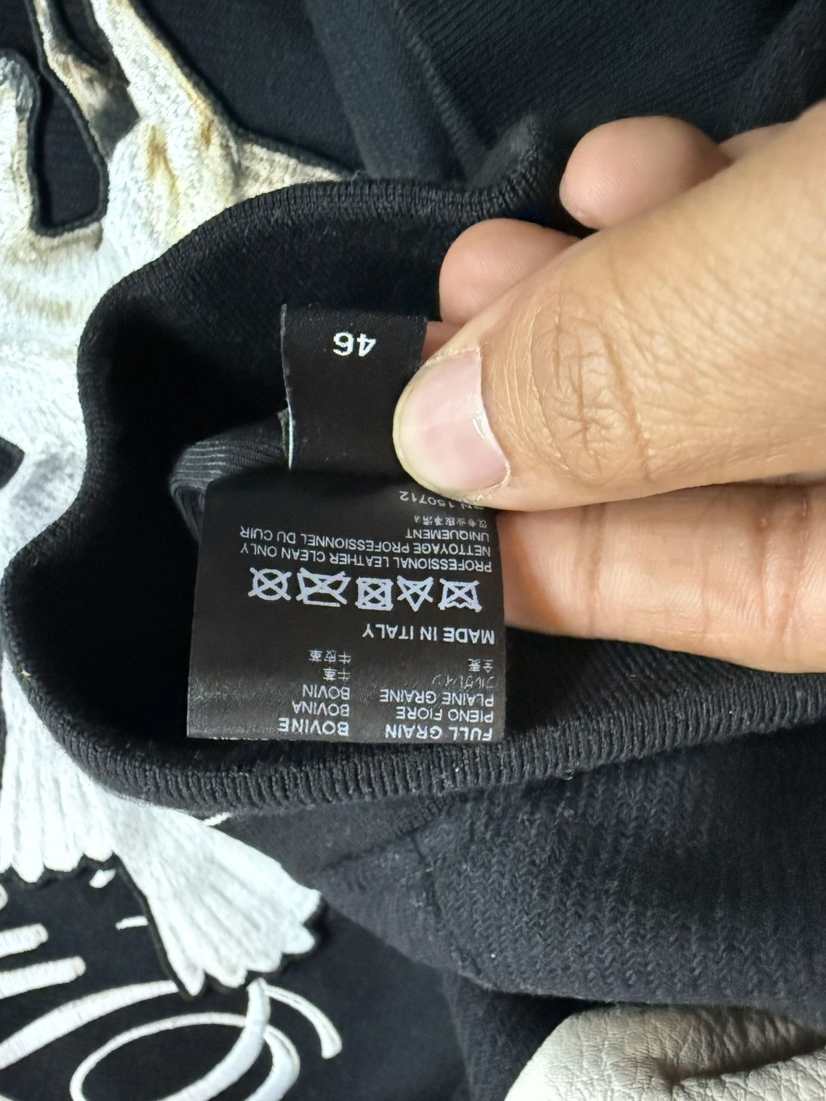 Amiri AMIRI OVERSIZED VARSITY LEATHER WOOL JACKET (BLACK) 46 Size US S / EU 44-46 / 1 - 7 Thumbnail