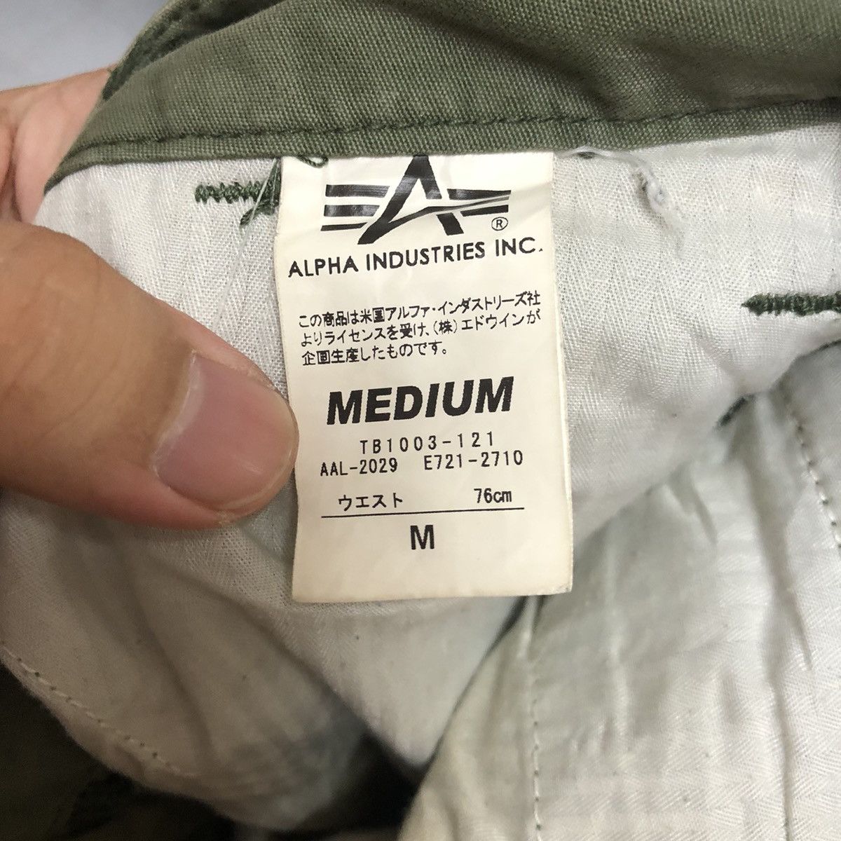 Alpha Industries × Japanese Brand DL Alpha Industries Green Cargo Multipocket Pants #C1231 Size US 31 - 22 Thumbnail