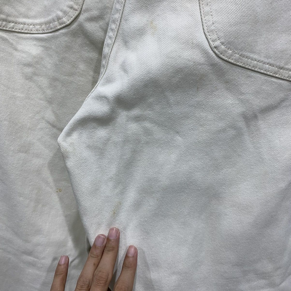 Marithe + Francois Girbaud Vintage Marithé François Girbaud White Wide Leg Baggy Jeans Size US 32 / EU 48 - 13 Thumbnail
