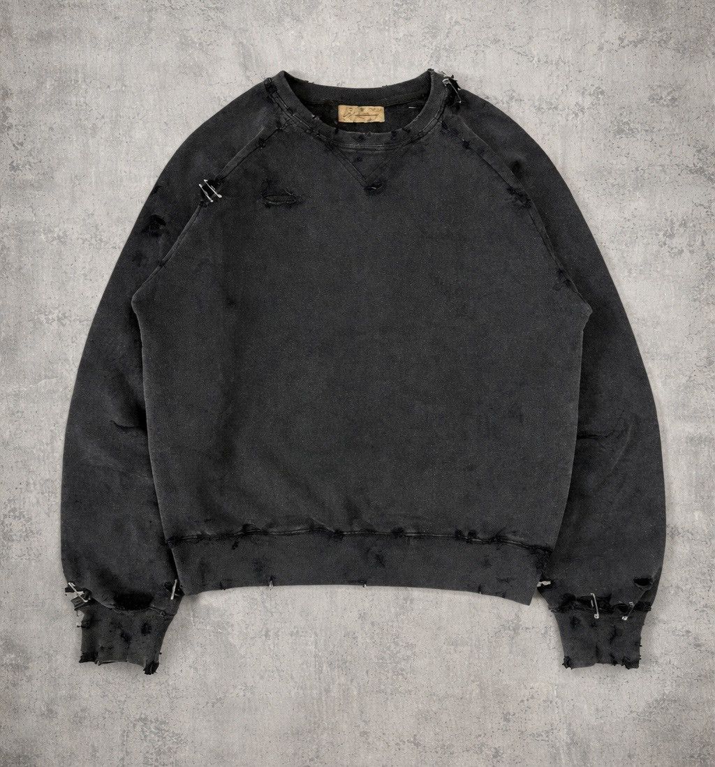 Other Distressed Black Slimfit Sweatshirt custom made All sizes Size US M / EU 48-50 / 2 - 1 Thumbnail