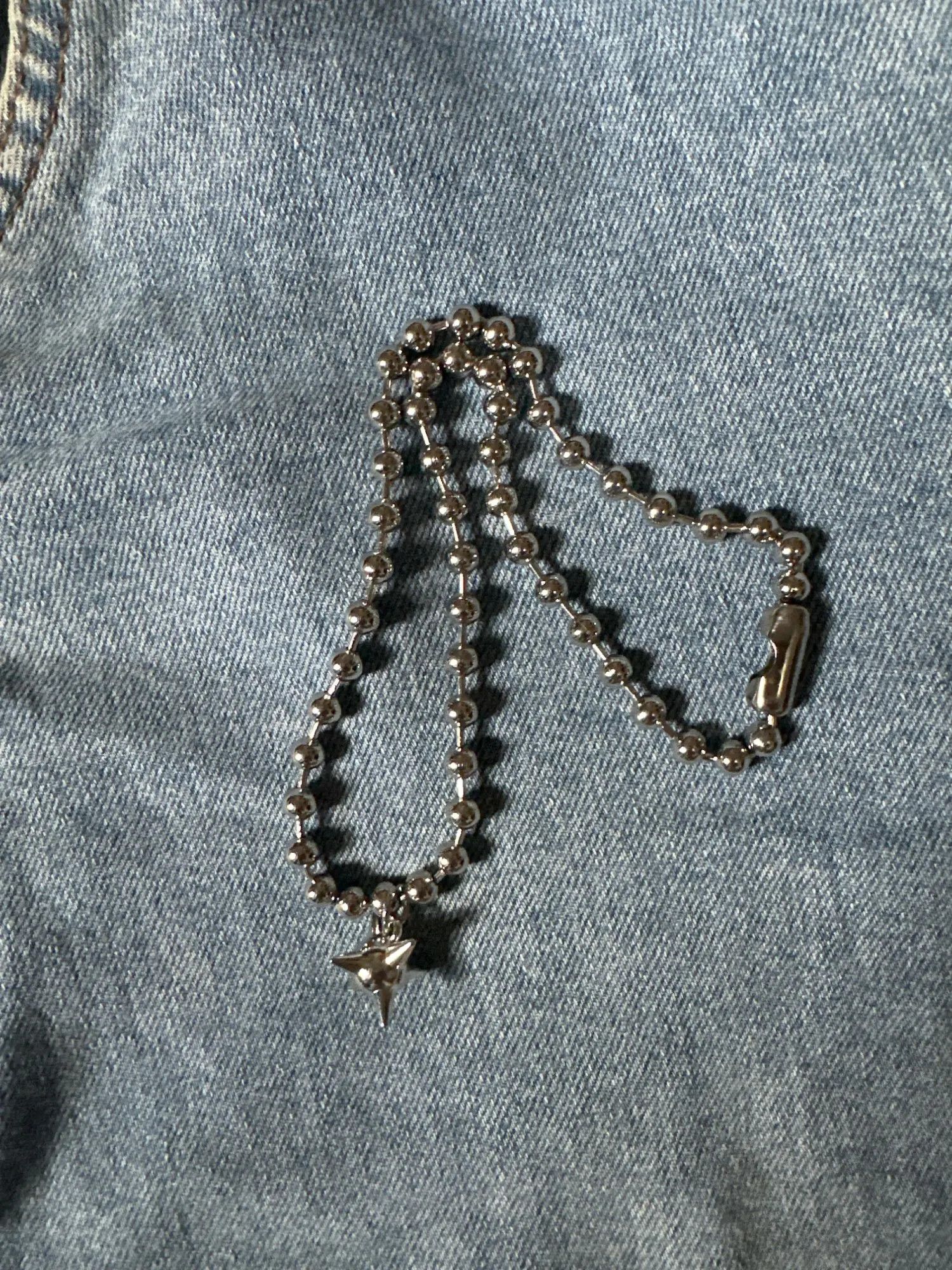 Vintage 45cm 6mm Beads Ball Chain Choker Morning Star Short Necklace Size ONE SIZE - 5 Thumbnail