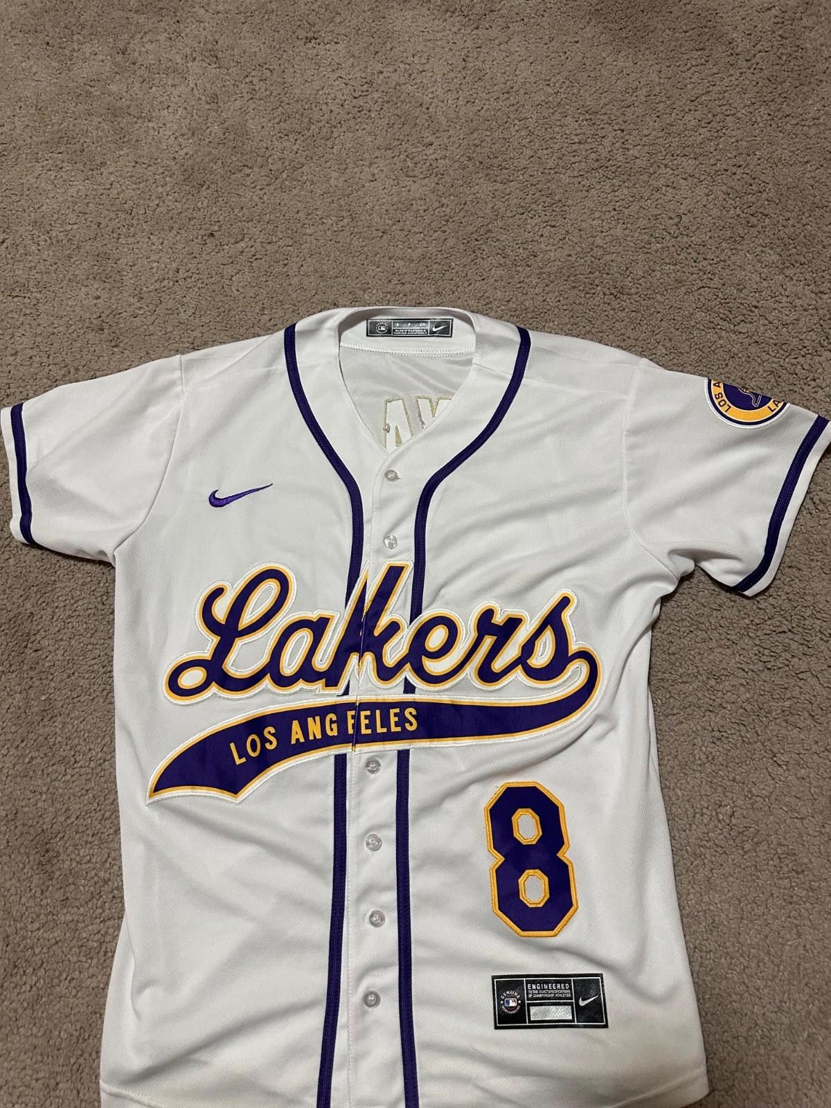 Nike Kobe Bryant Nike Los Angeles Lakers NBA Baseball Jersey Size ONE SIZE - 3 Thumbnail