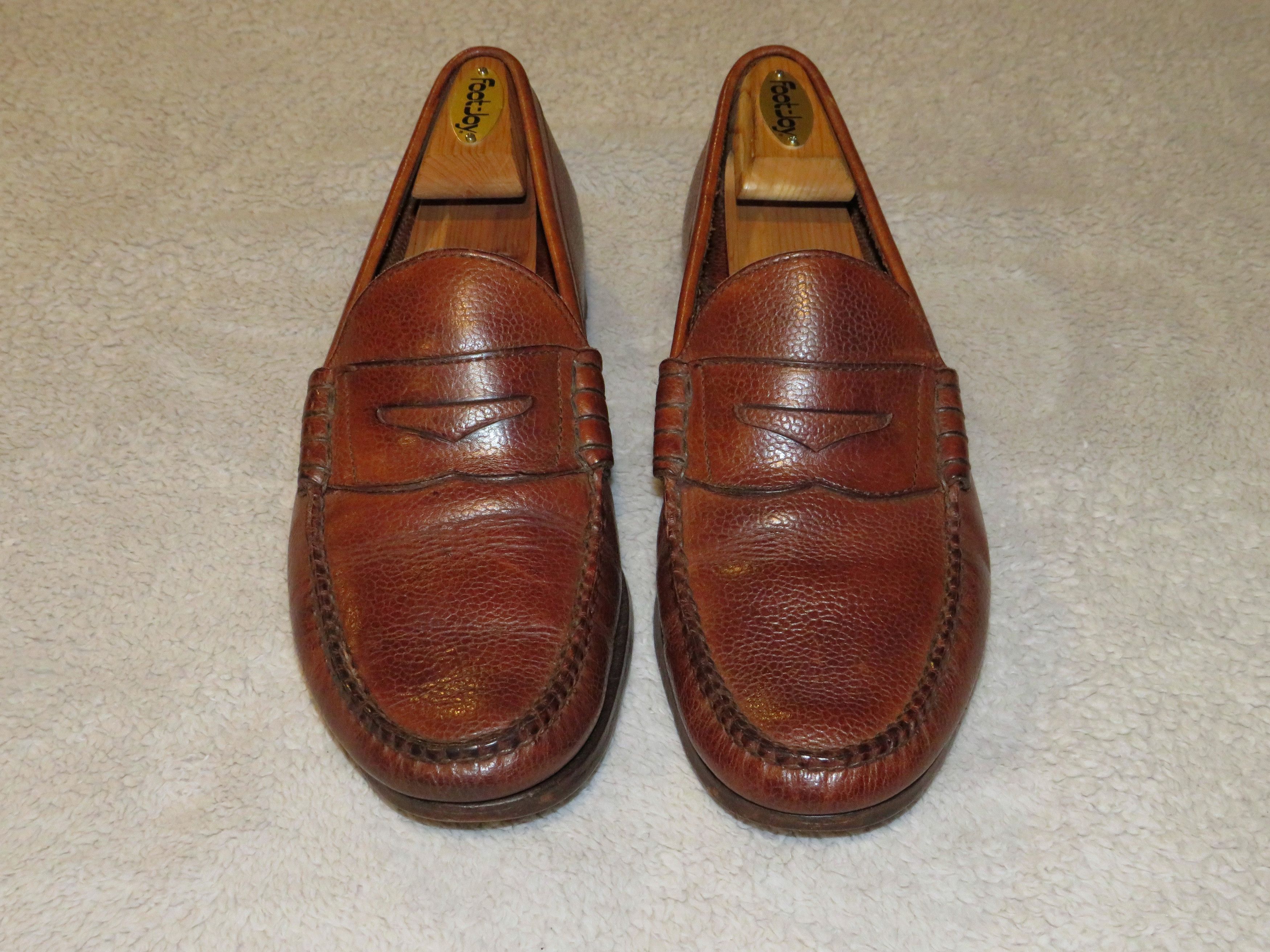 Paul Stuart Designed by Edward Green Brown Grain Leather Moccasins 10.5M Size US 10.5 / EU 43-44 - 1 Thumbnail