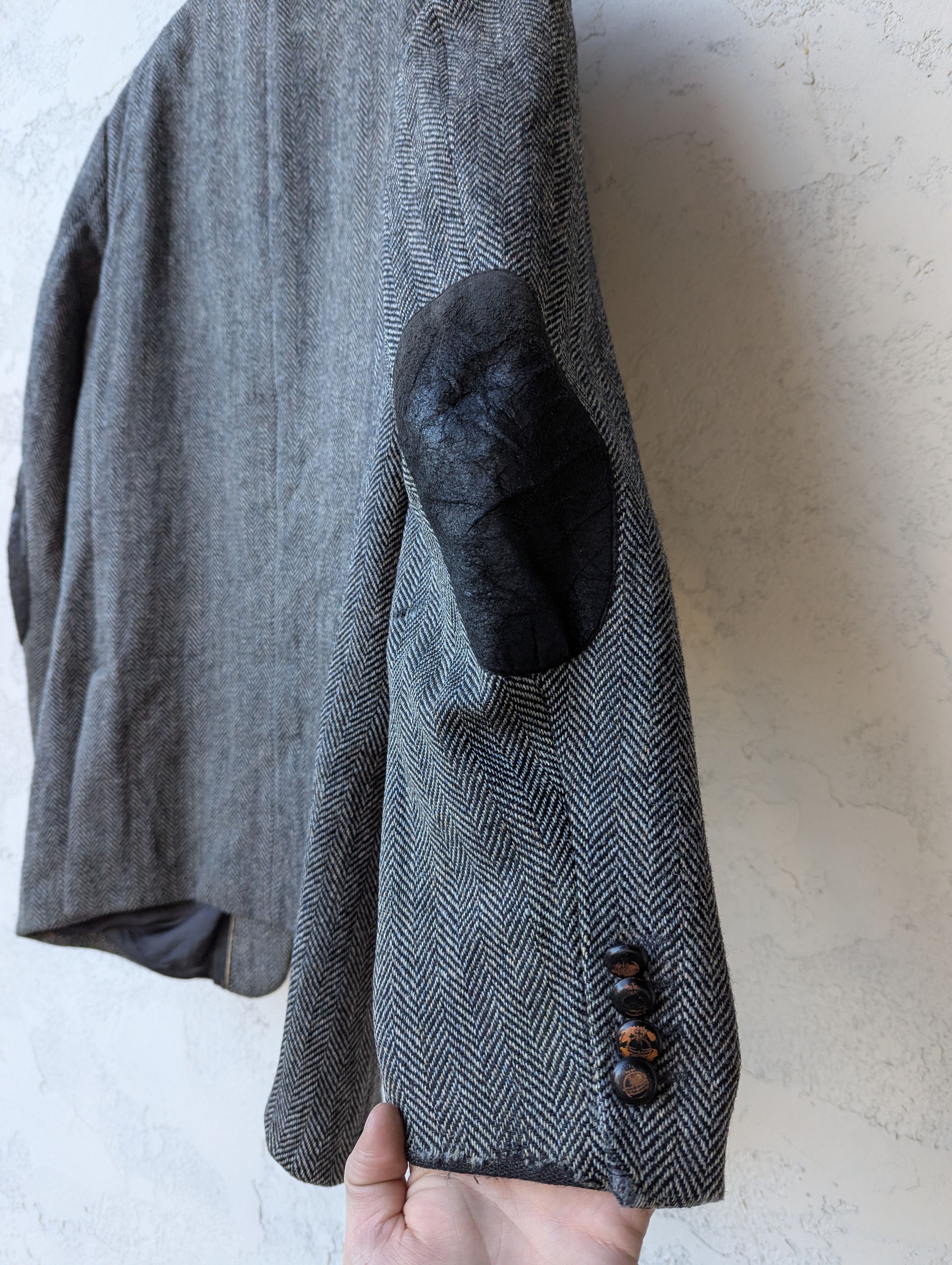Harris Tweed Harris Tweed x Mario Barutti Vintage Blazer Pure Wool Gray Size 44L - 20 Thumbnail