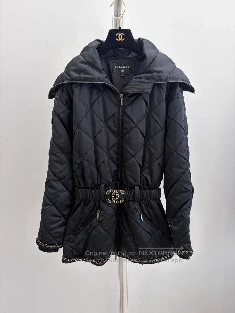 Chanel Chanel Black diamond leather chain-weared cotton suit Size XS / US 0-2 / IT 36-38 - 1 Thumbnail