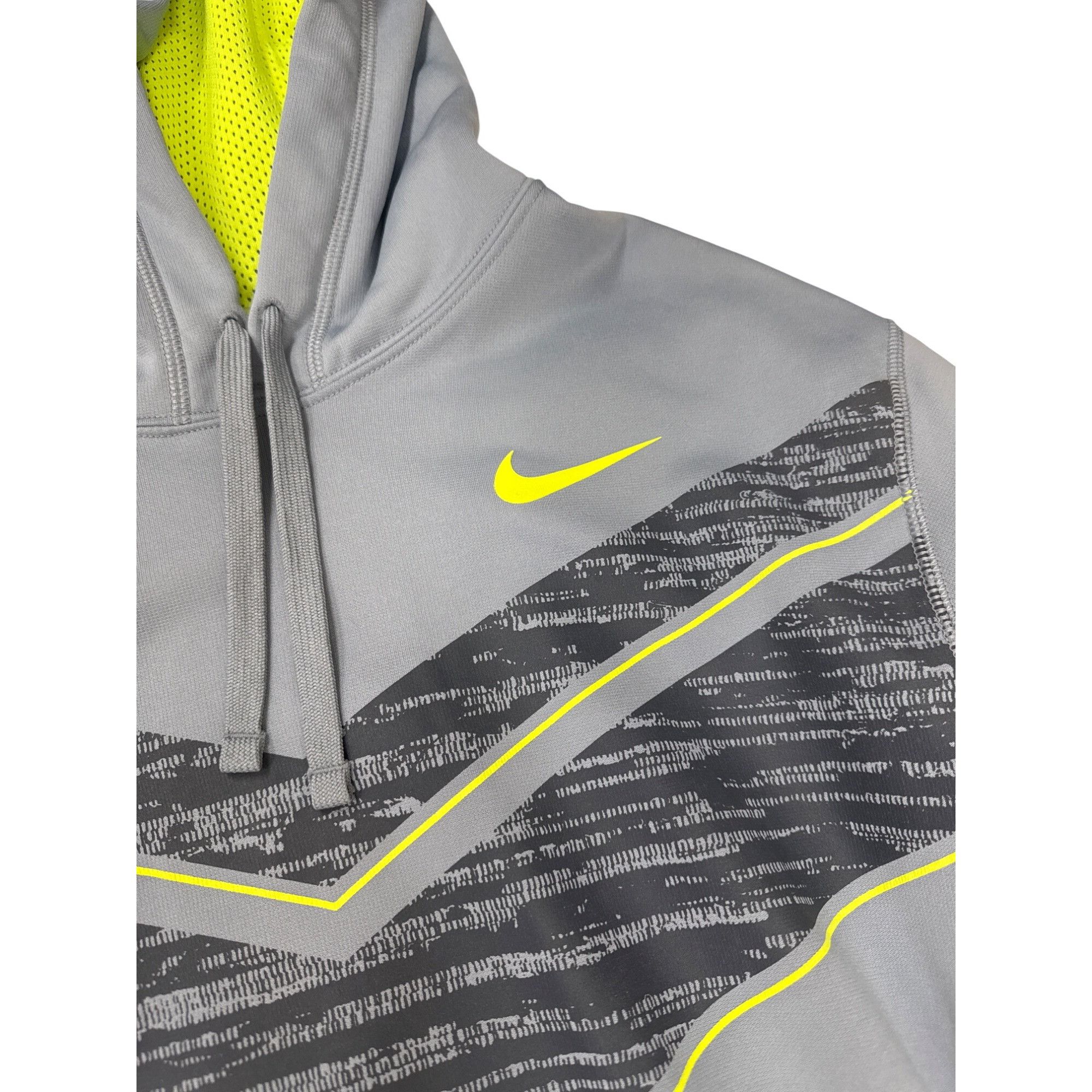 Nike Nike Therma-Fit Gray & Yellow Mens Hoodie Size M SKU 7221 Size US M / EU 48-50 / 2 - 4 Thumbnail