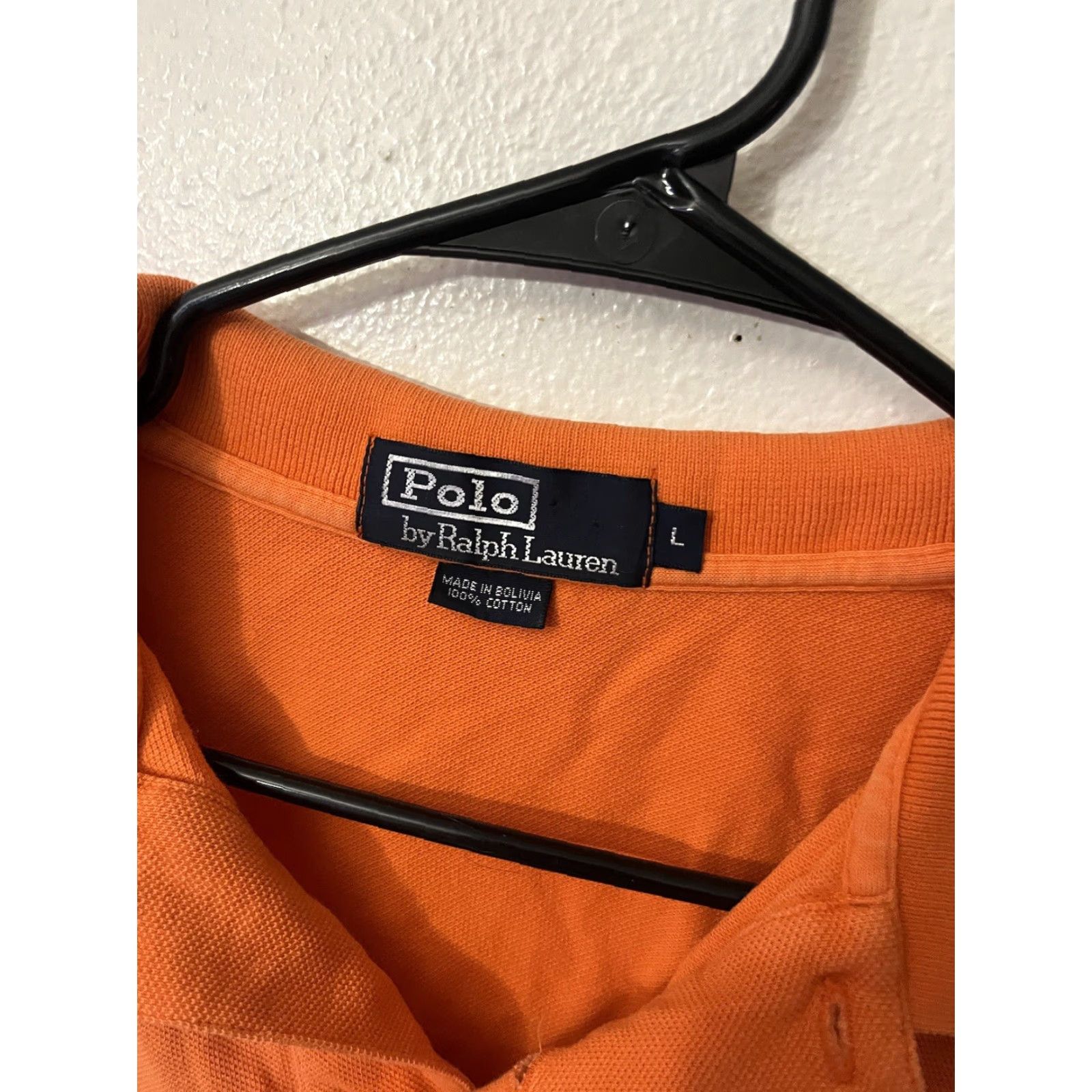 Polo Ralph Lauren VINTAGE Polo Ralph Lauren Polo Shirt Men Large Orange Solid 90s Logo Casual Size US L / EU 52-54 / 3 - 2 Thumbnail
