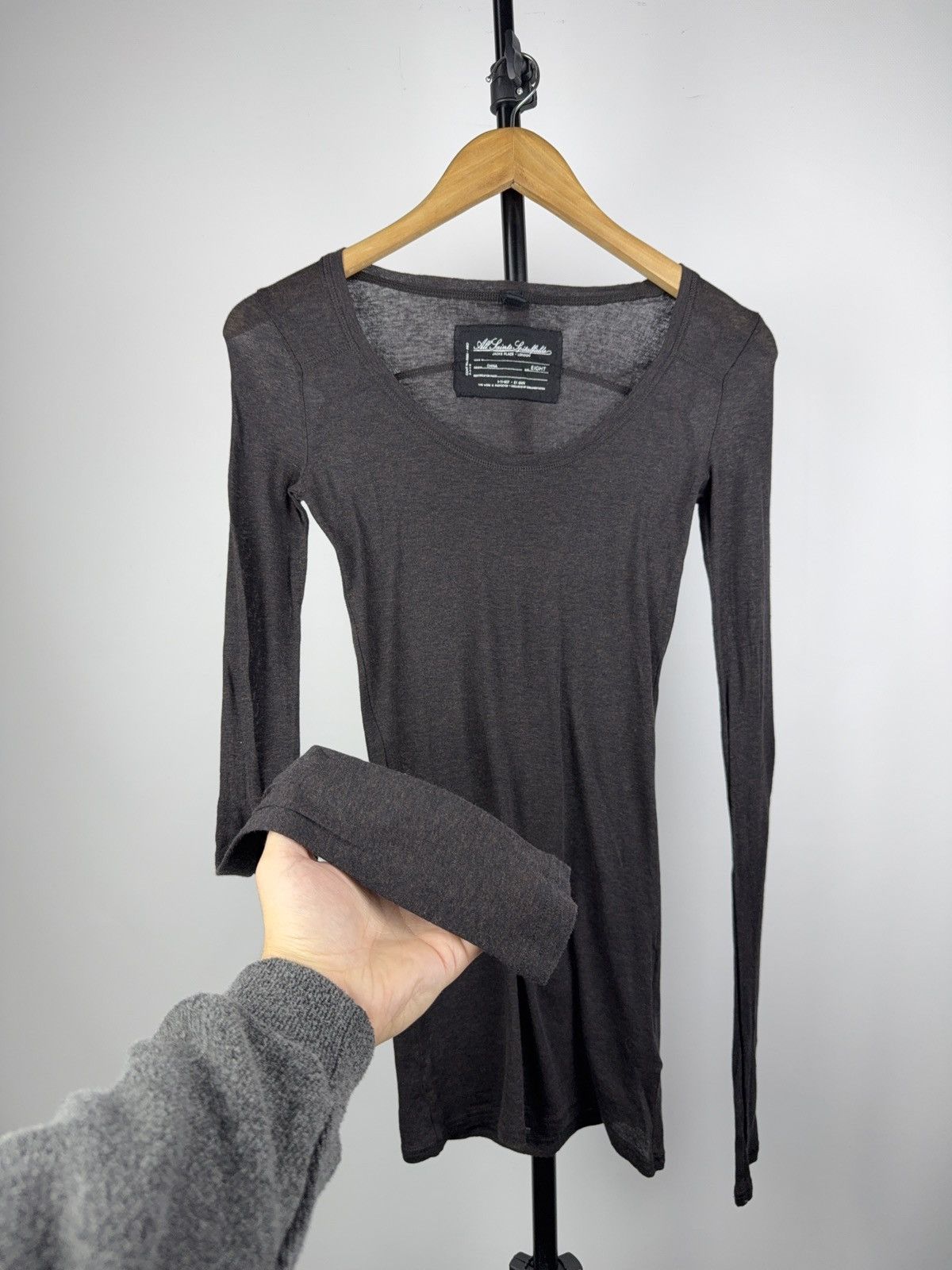 Allsaints Designer Retro AllSaints Luxury 00s Y2K Dress long sleeve Size S / US 4 / IT 40 - 3 Thumbnail
