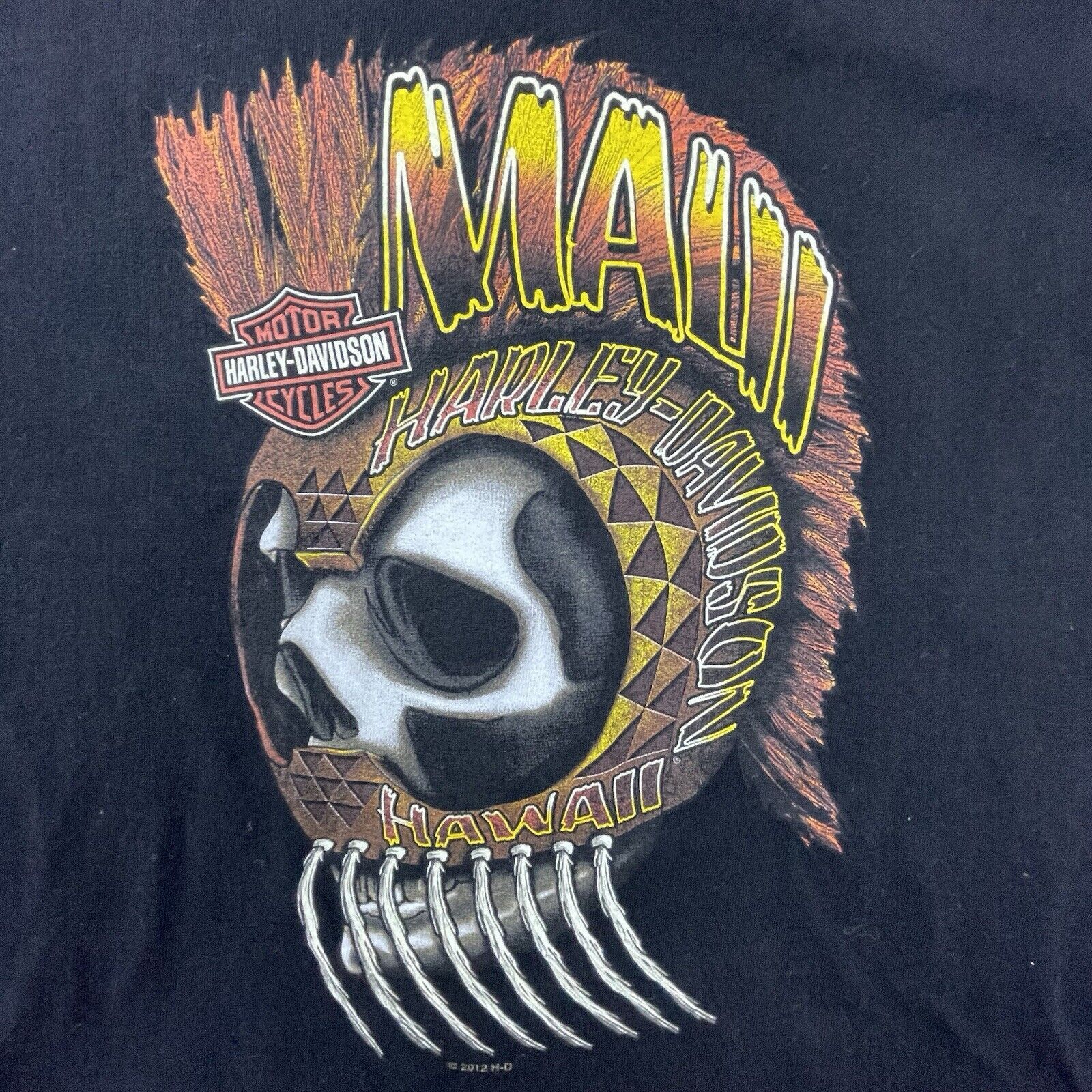 Harley Davidson Harley Davidson Shirt XL Skull Maui Hawaii Tiki Motorcycle Size US XL / EU 56 / 4 - 3 Thumbnail