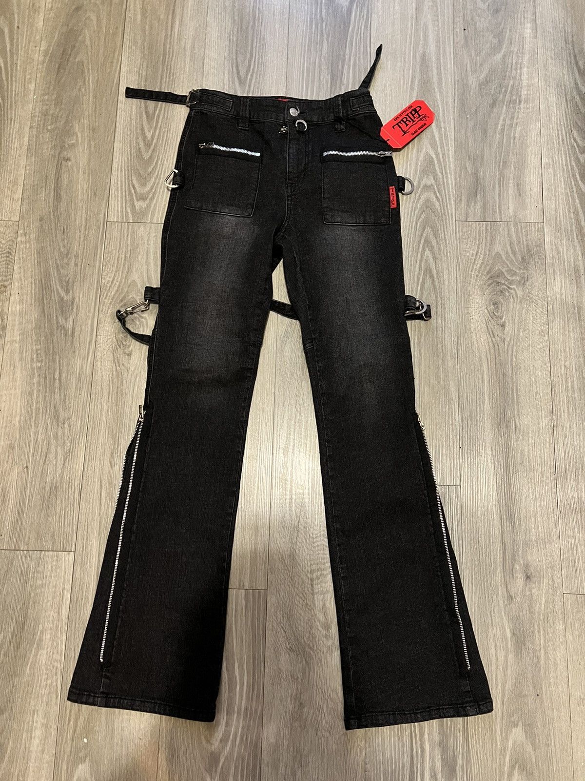 image of Tripp NYC Night Rider Jeans in Black, Men's (Size 26)
