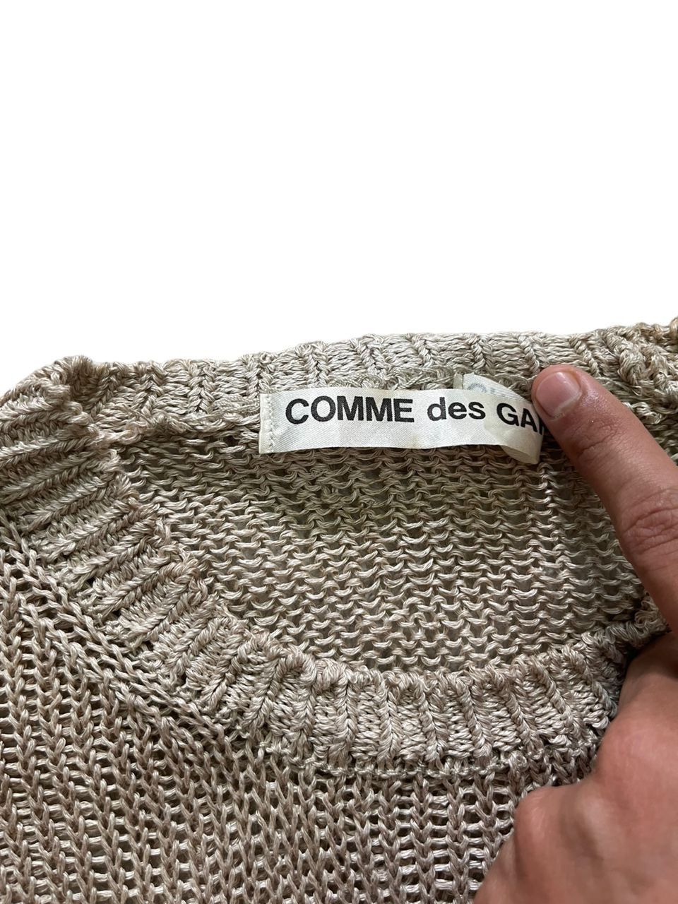 Comme des Garcons 1990 Comme Des Garçons Silk/ Linen Mesh Knit Sweater Size US M / EU 48-50 / 2 - 4 Thumbnail