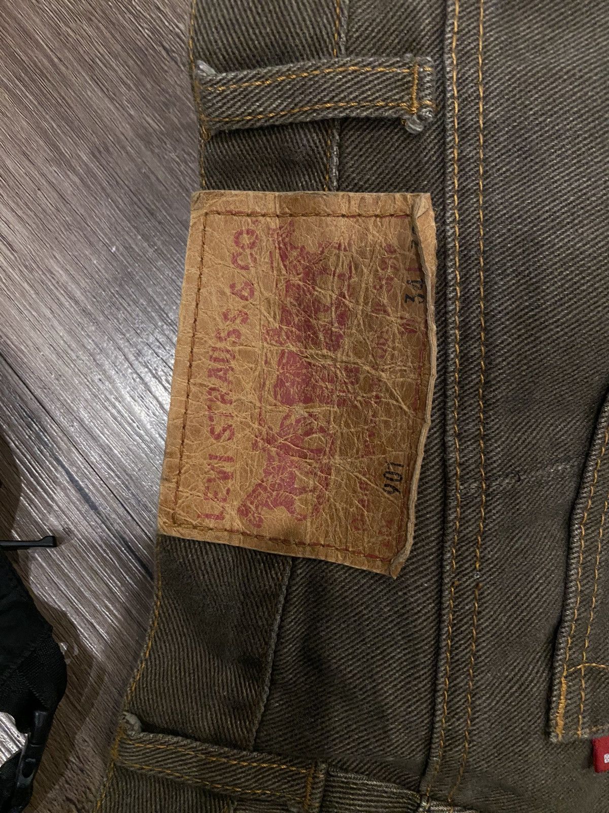 Levi's 90s Levis Chocolate Patchwork Jeans Size US 33 - 7 Thumbnail