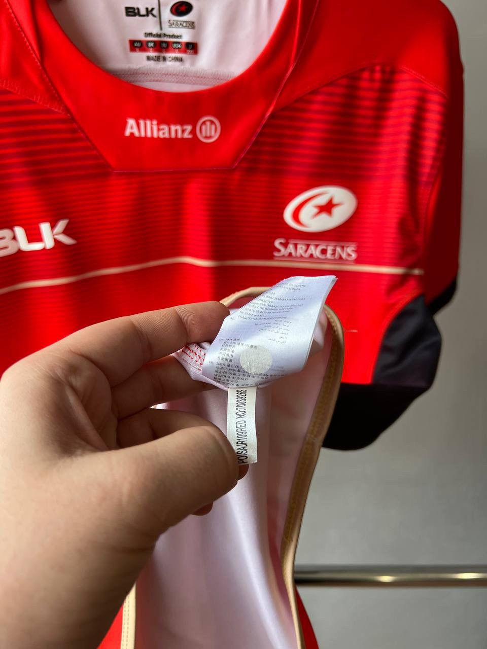 Sports Specialties 2016/17 SARACENS BLK ALLIANZ AWAY RUGBY JERSEY SHIRT SIZE L Size US L / EU 52-54 / 3 - 9 Thumbnail