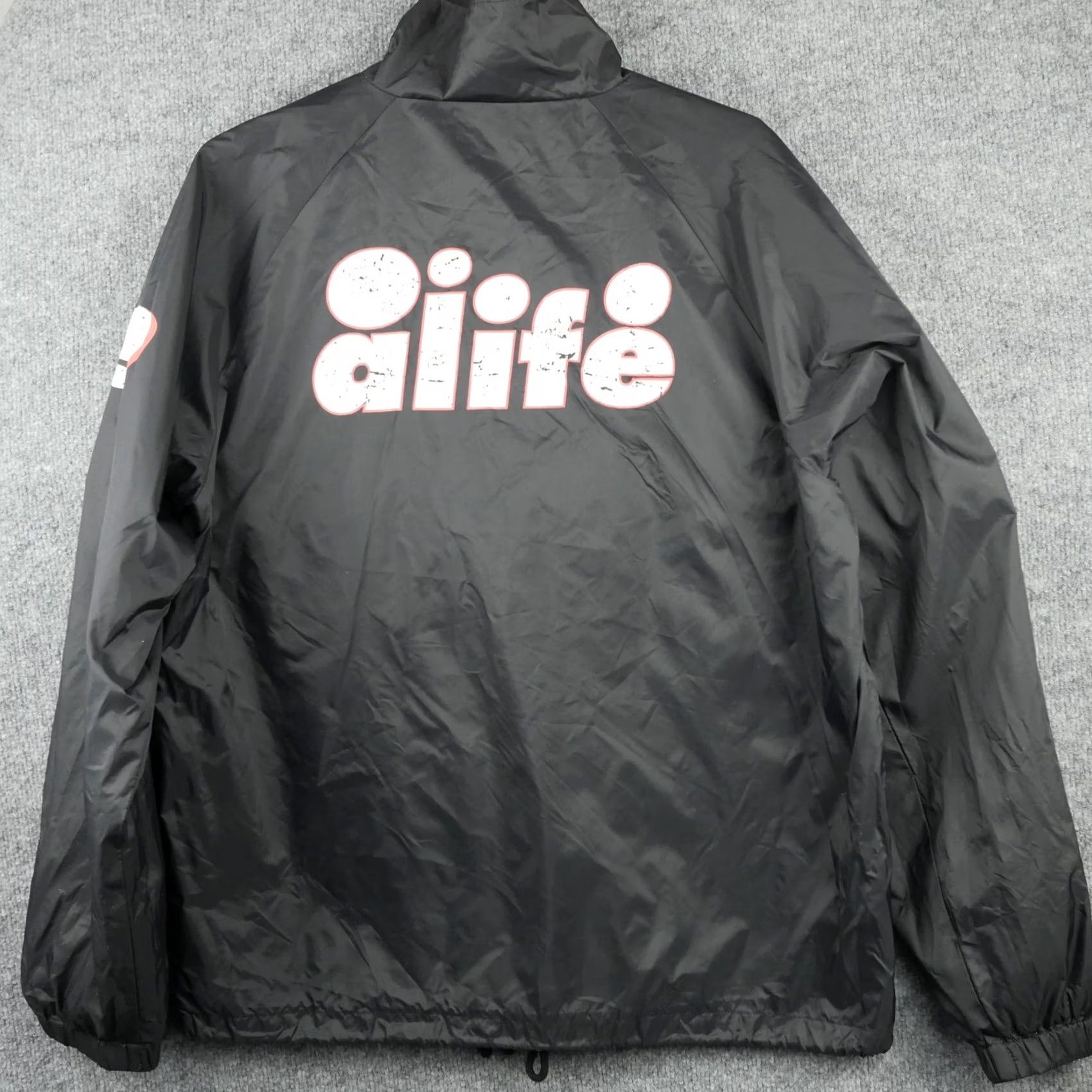 Alife ALIFE Jacket Mens Large Black Alife NYC Racing Windbreaker Hip Hop Graphic Size US L / EU 52-54 / 3 - 6 Thumbnail