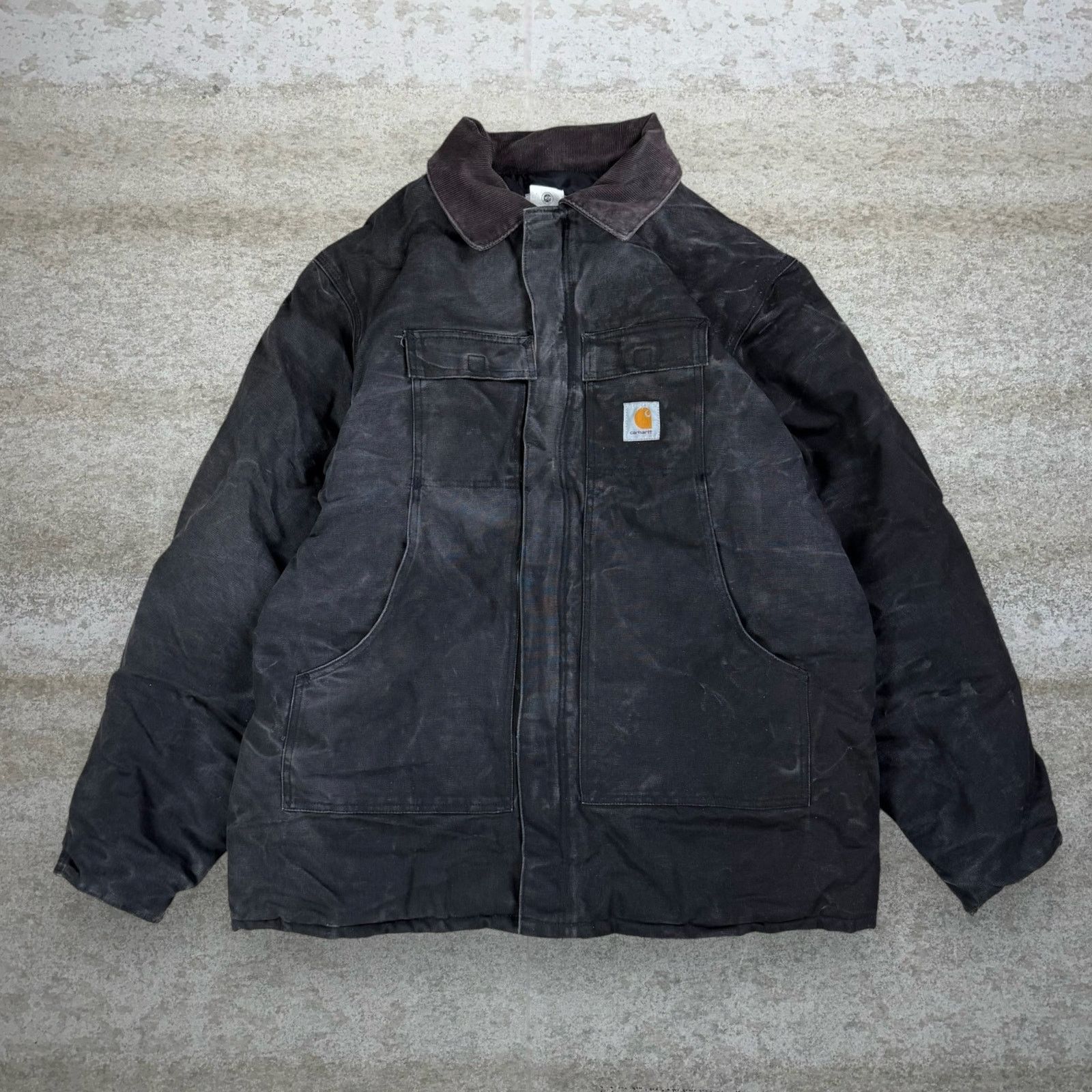 ジャケット・アウター Carhartt 90s Faded Black Active Jacket Carhartt Active Jacket Black Cotton Size XL Used From Japan