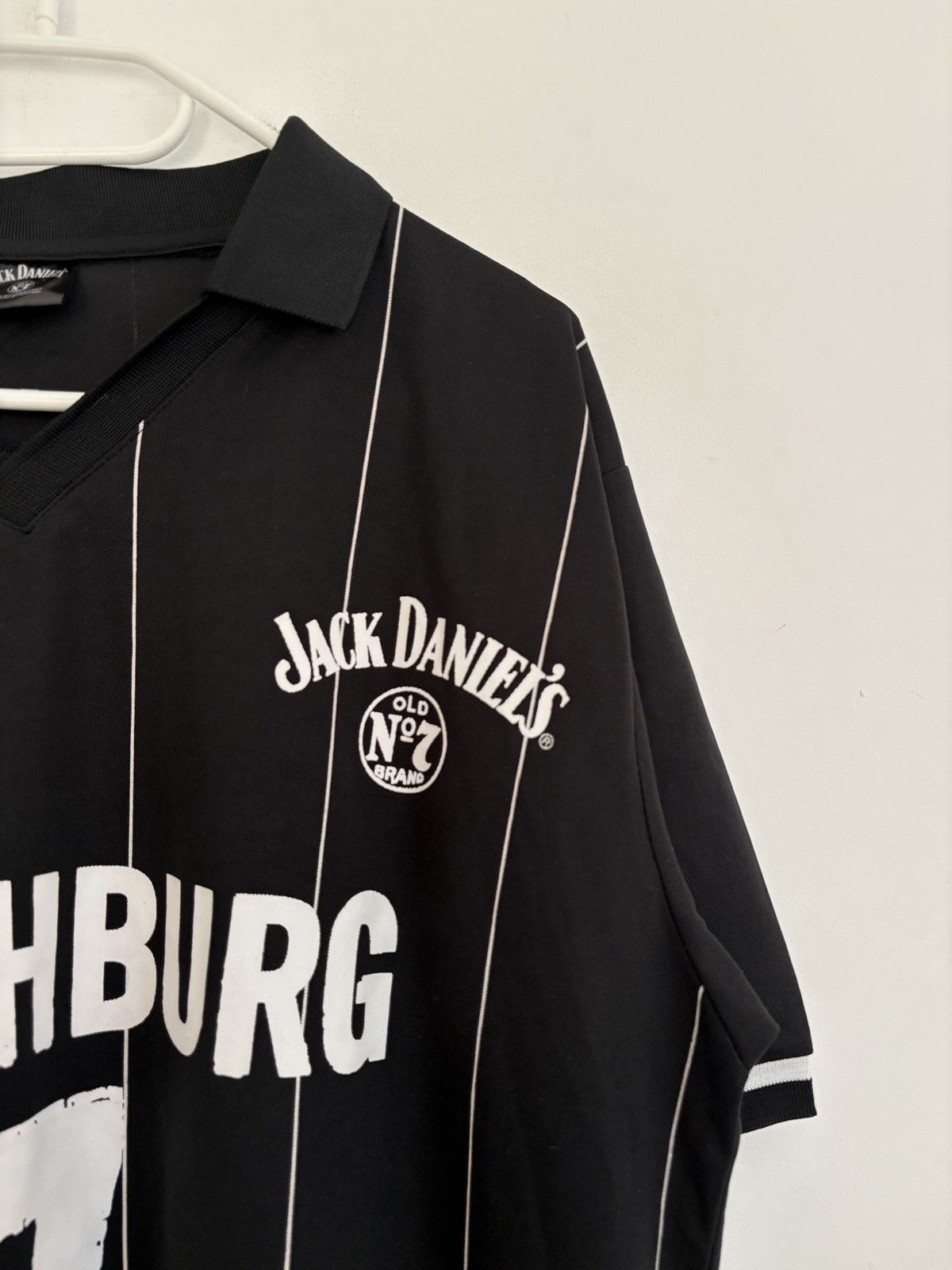Vintage Jack Daniels Lynchburg Pinstripes Soccer Jersey Size US XL / EU 56 / 4 - 2 Thumbnail