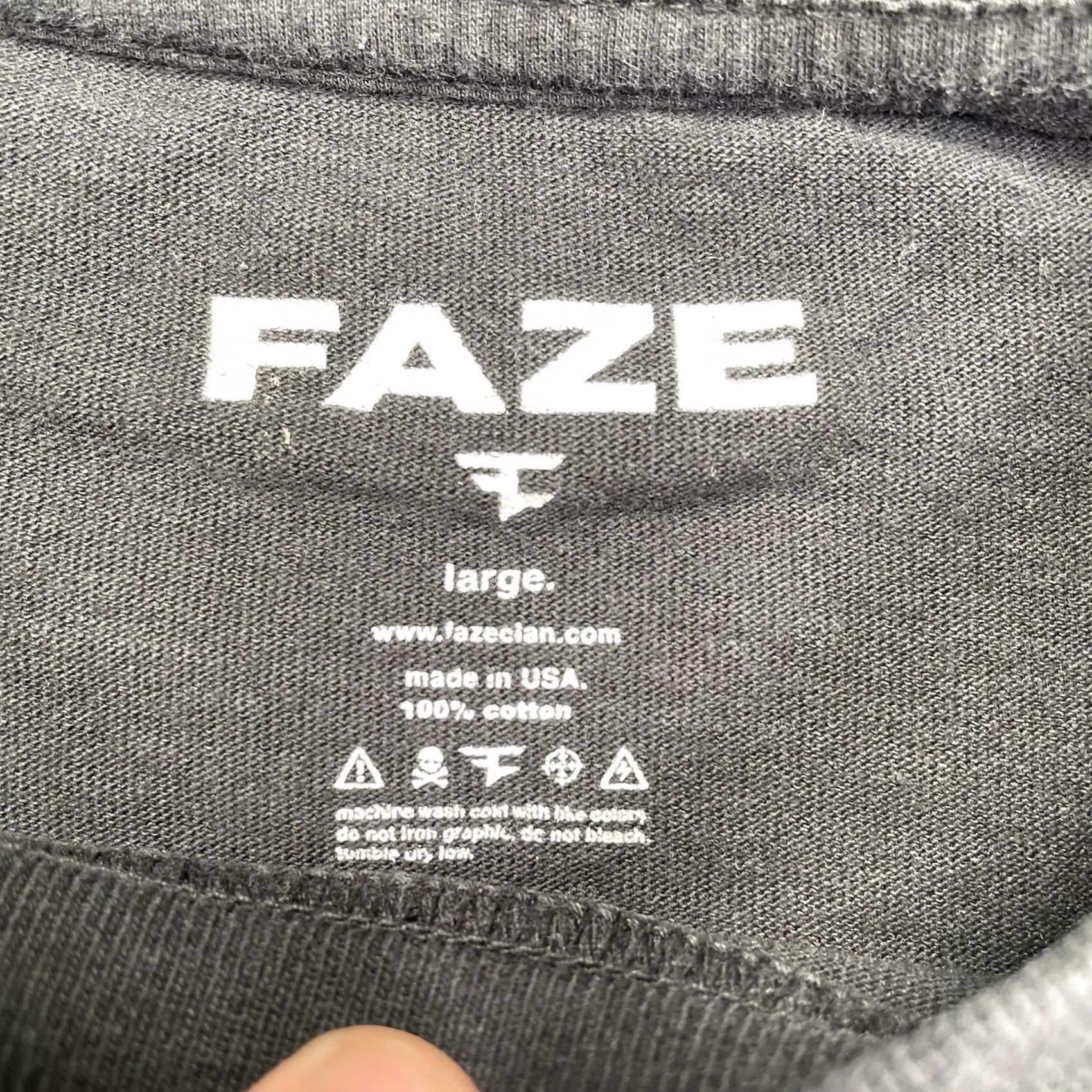 Vintage FaZe Clan x Pamaj Men's Large Skull Graphic Long Sleeve Shirt Black Size US L / EU 52-54 / 3 - 4 Thumbnail