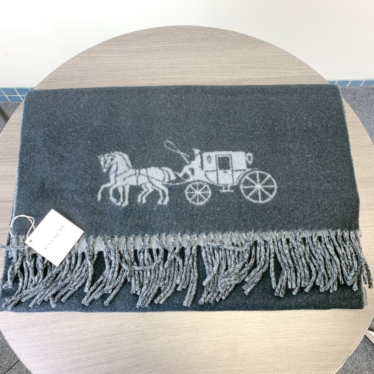 Coach Coach 4622 Horse Carriage Double Oversized Muffler Black Size ONE SIZE - 4 Thumbnail
