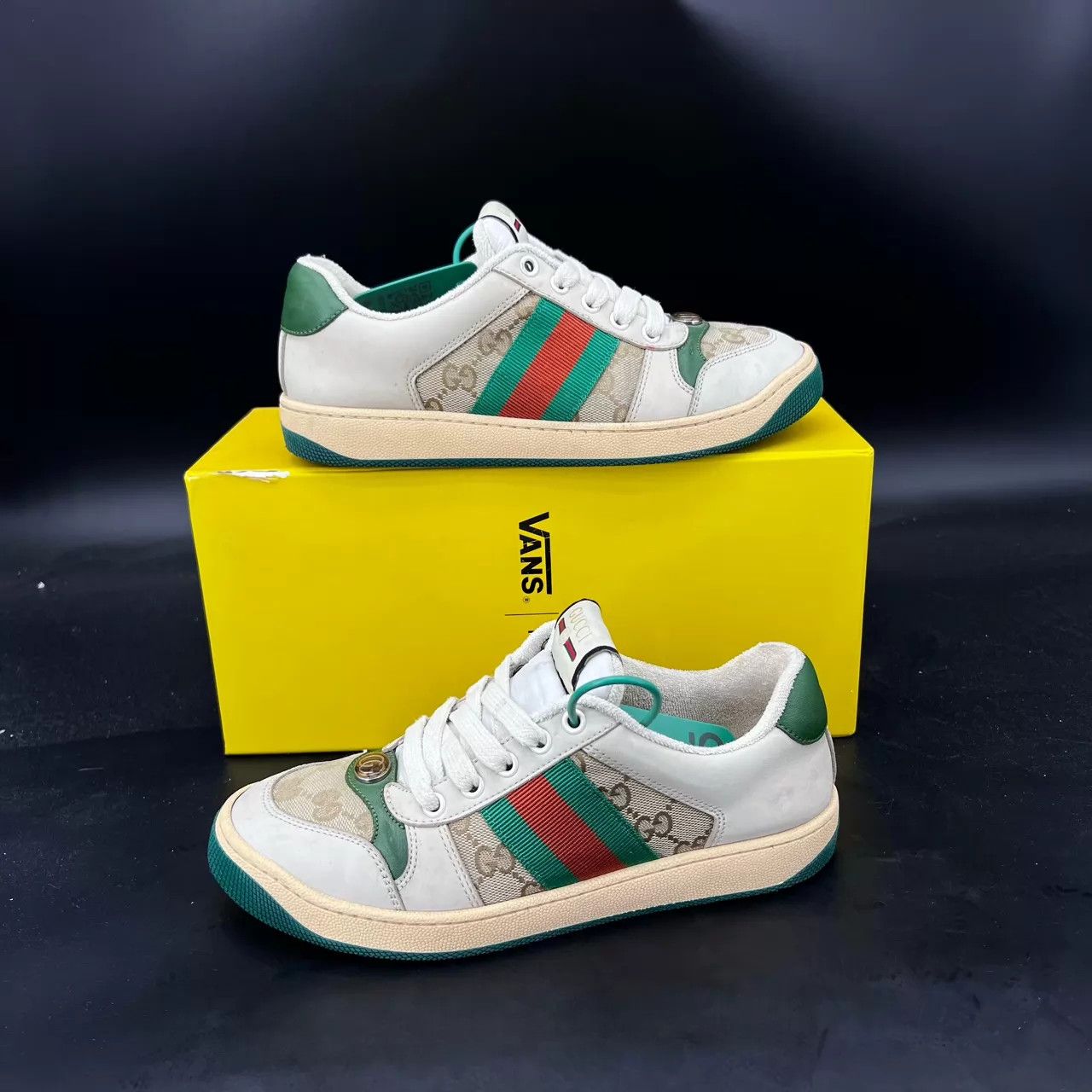 Gucci Gucci dirty gray green sneakers size 36 original Size US 5.5 / IT 35.5 - 5 Thumbnail