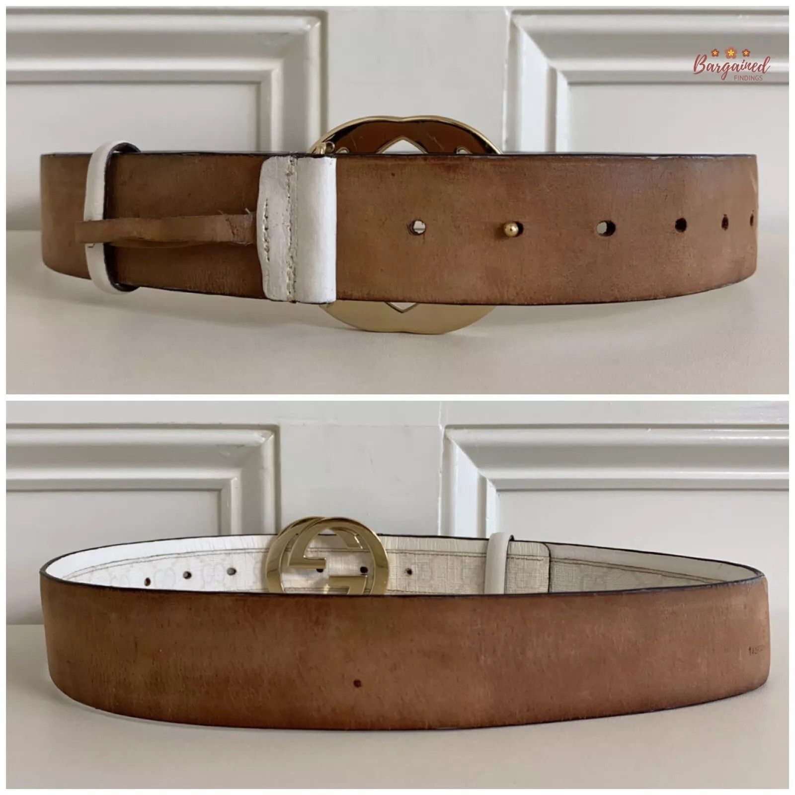 Gucci GUCCI GG Plus Coated Canvas Leather Interlocking G Belt Size 28 - 4 Thumbnail