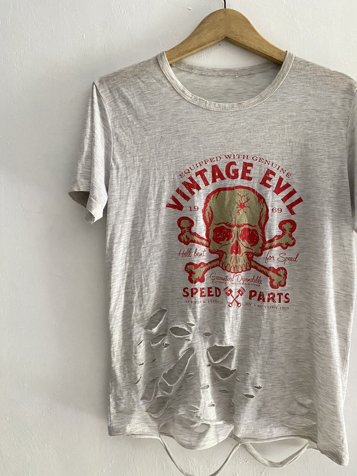 14th Addiction × If Six Was Nine × Japanese Brand Vintage evil speed parts skull distressed tshirt Size US M / EU 48-50 / 2 - 3 Thumbnail