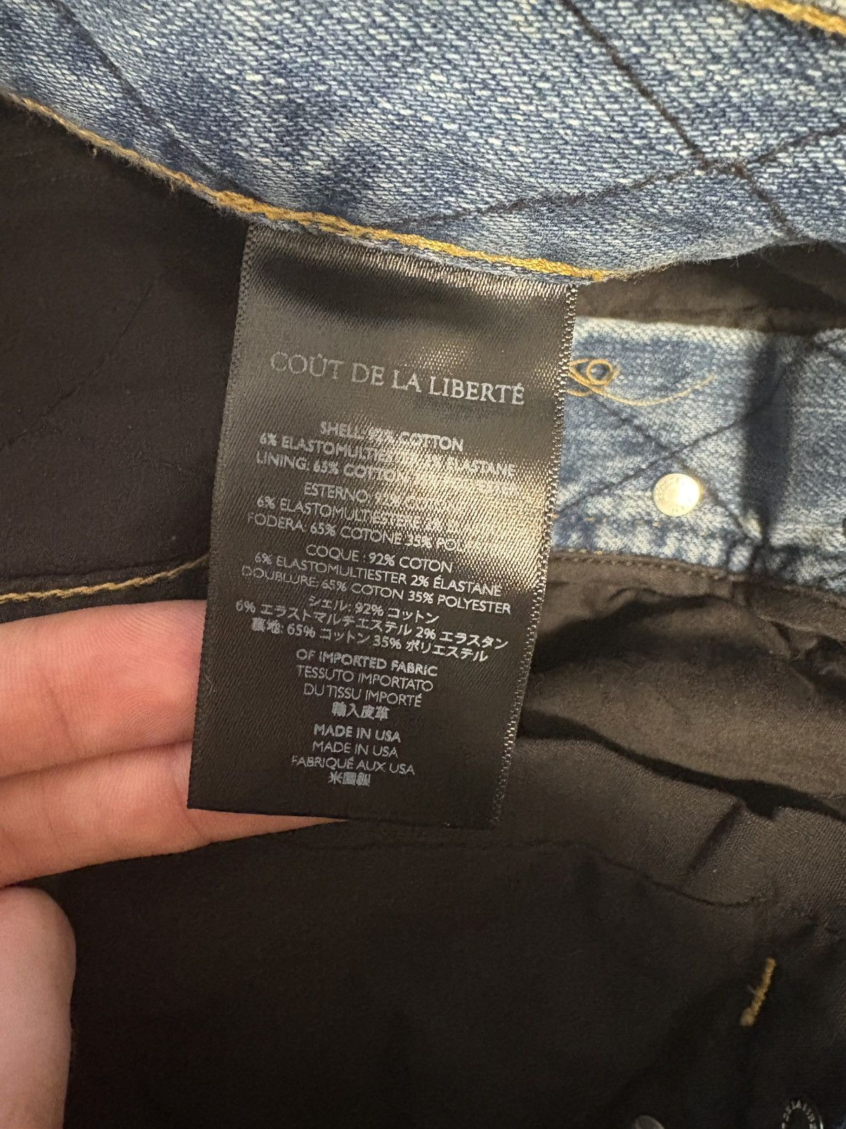Cout de la Liberte Coǔt de la Liberté Jimmy quilted denim flares Size US 30 / EU 46 - 3 Thumbnail