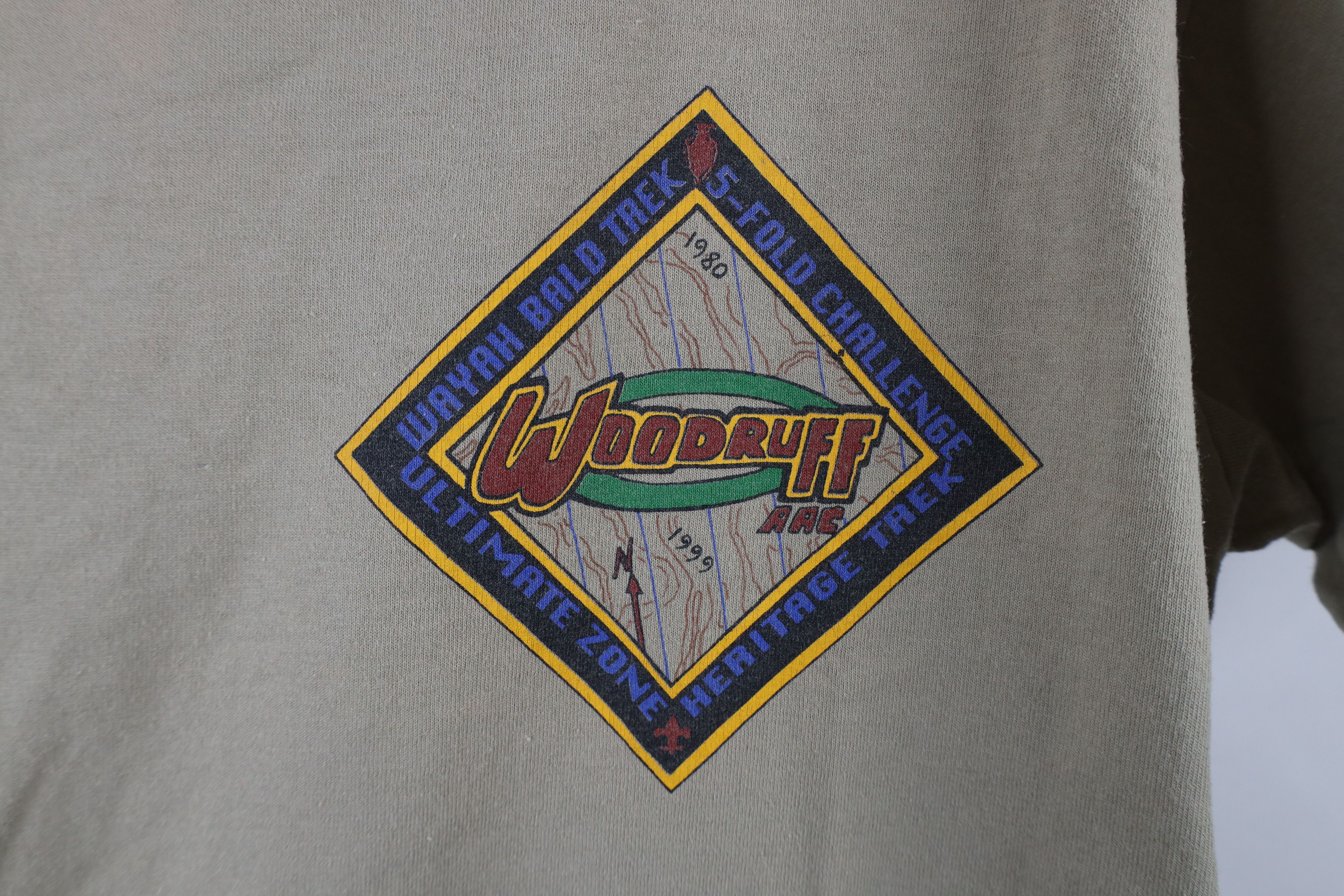 Vintage Vintage 90s of America Woodruff AAC Heritage Trek T-Shirt Size US L / EU 52-54 / 3 - 4 Thumbnail