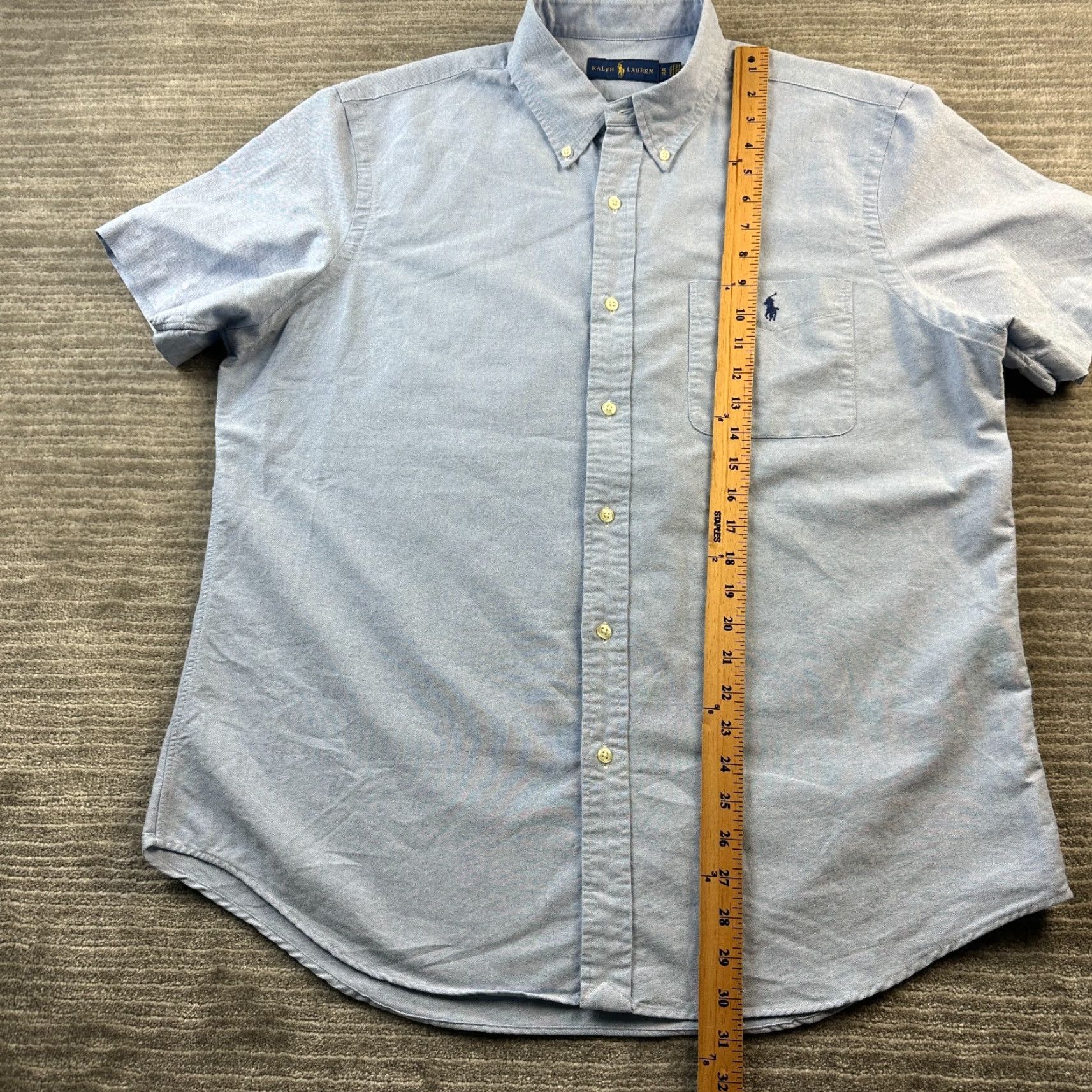 Ralph Lauren Ralph Lauren Shirt Mens Extra Large Blue Button Up Chambray Pony Pocket Size US XL / EU 56 / 4 - 8 Thumbnail
