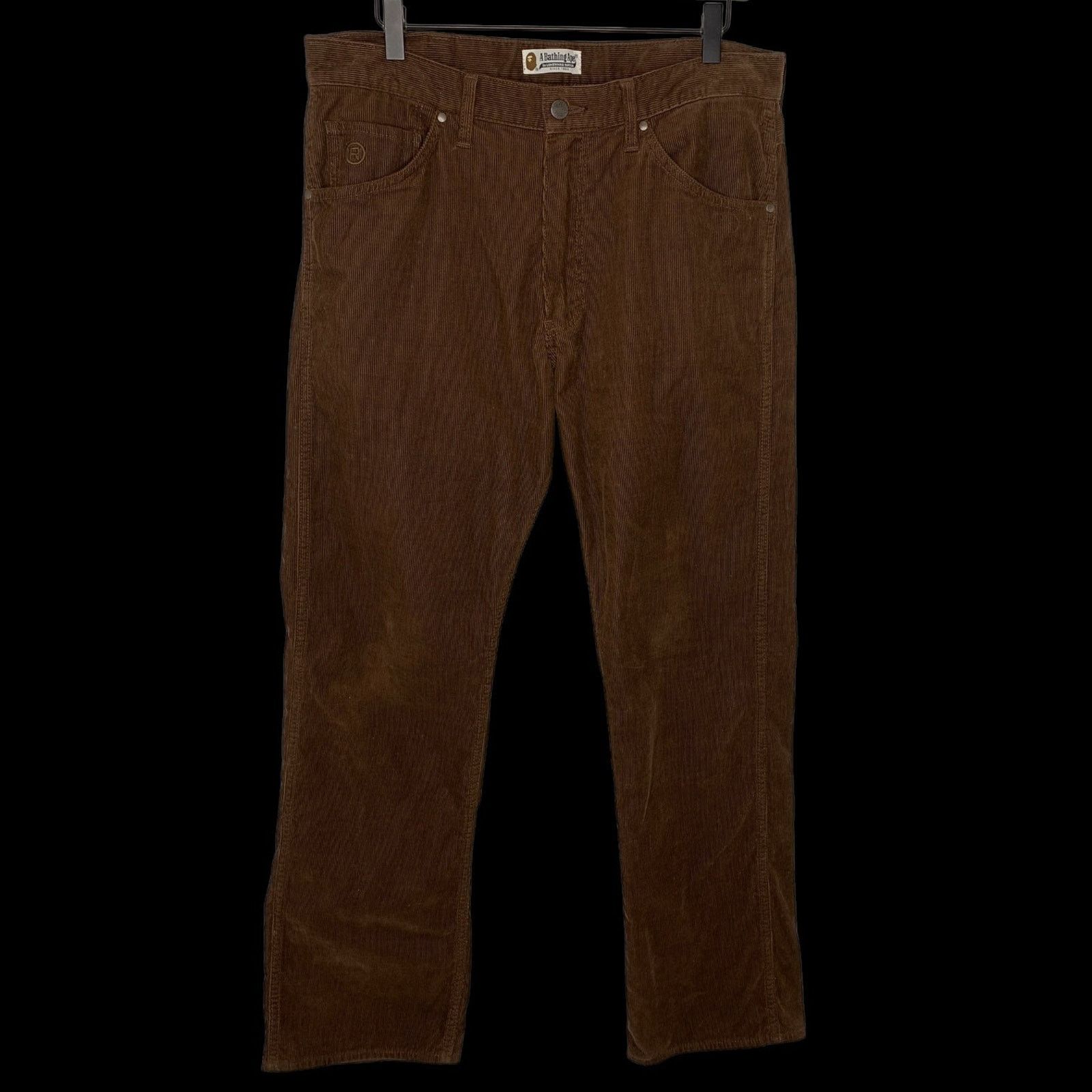Bape OG Corduroy Pants (Brown) | L (~34) Size US 34 / EU 50 - 2 Thumbnail