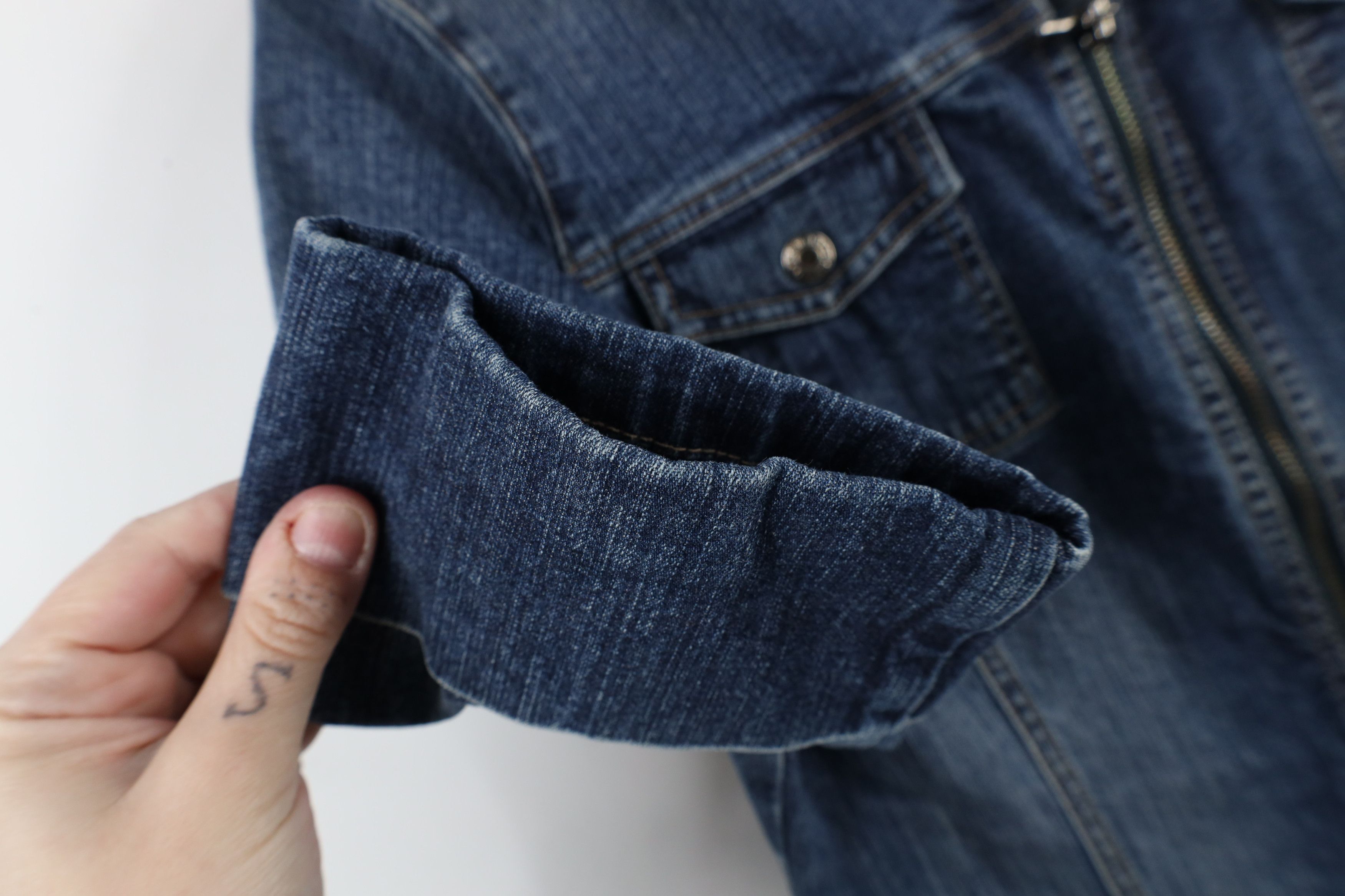 Guess × Vintage Vintage 90s Y2K Guess Flared Denim Jumpsuit Coveralls Size 28" / US 6 / IT 42 - 9 Thumbnail